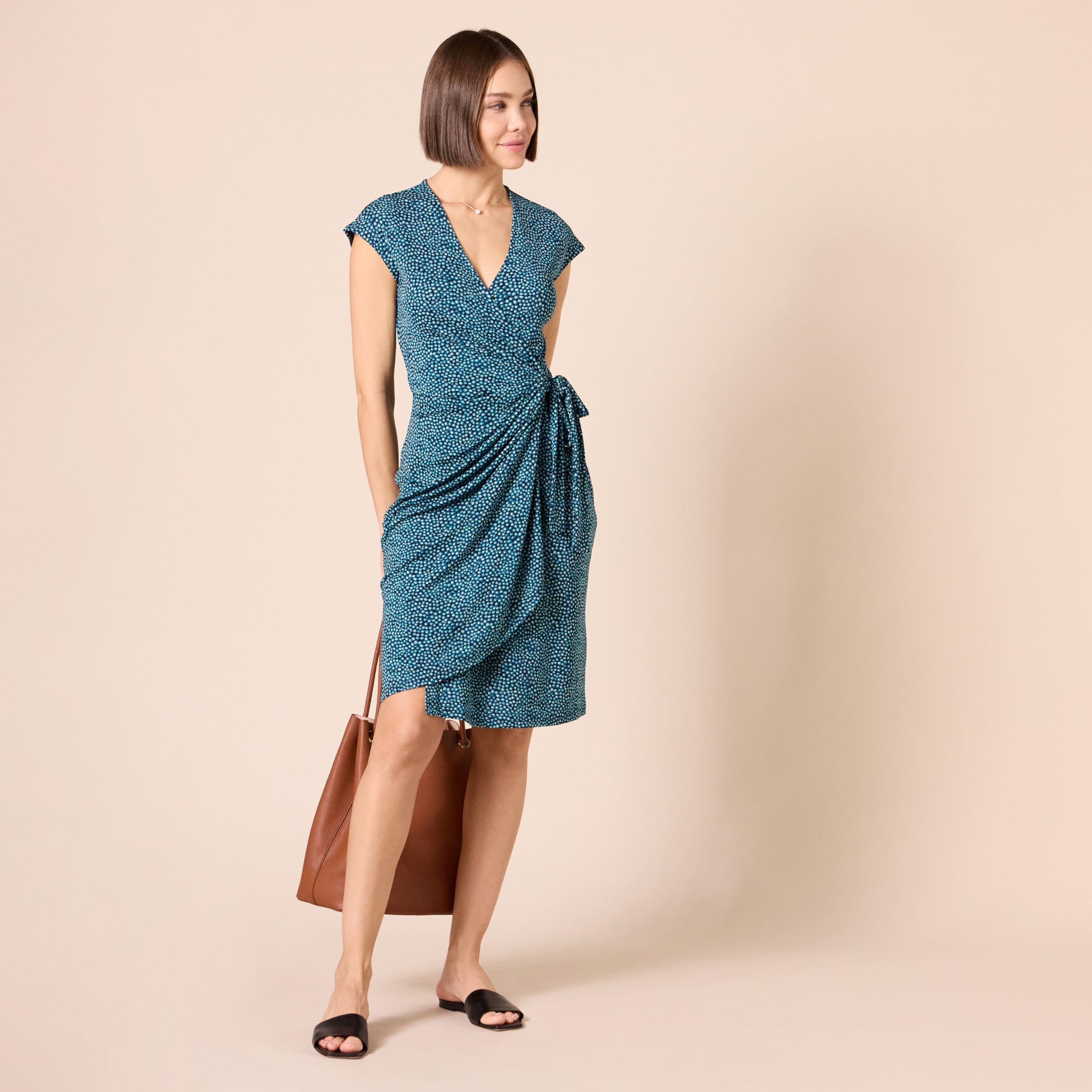 Robe Cache-cœur Bleu Marguerites B