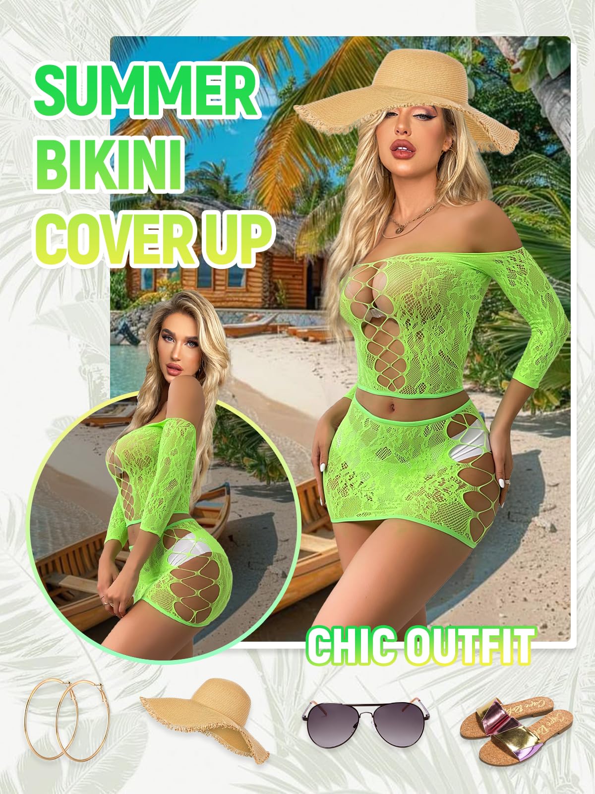 Ensemble de Lingerie Femme Vert A