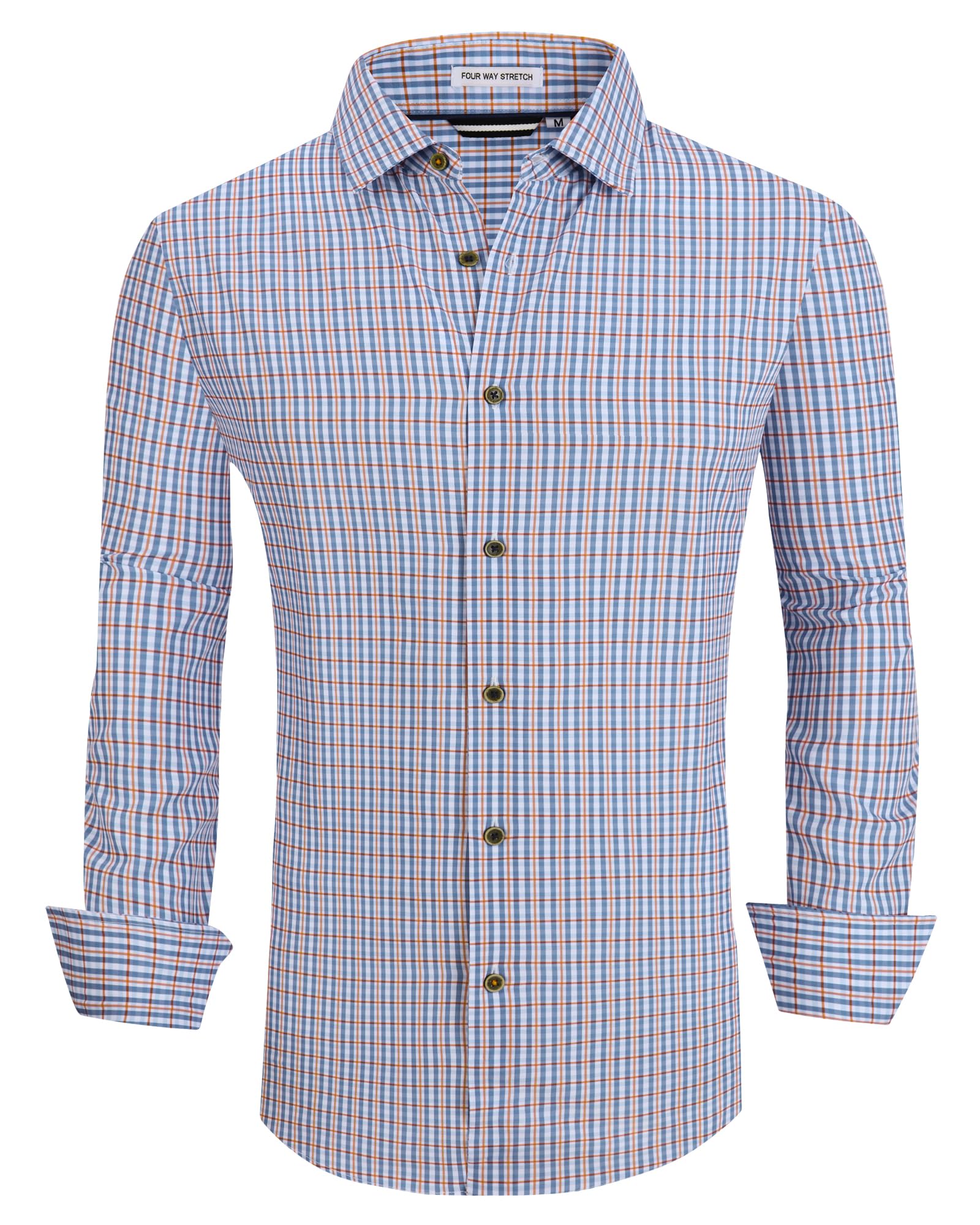 Chemise Homme Extensible Navy Orange D