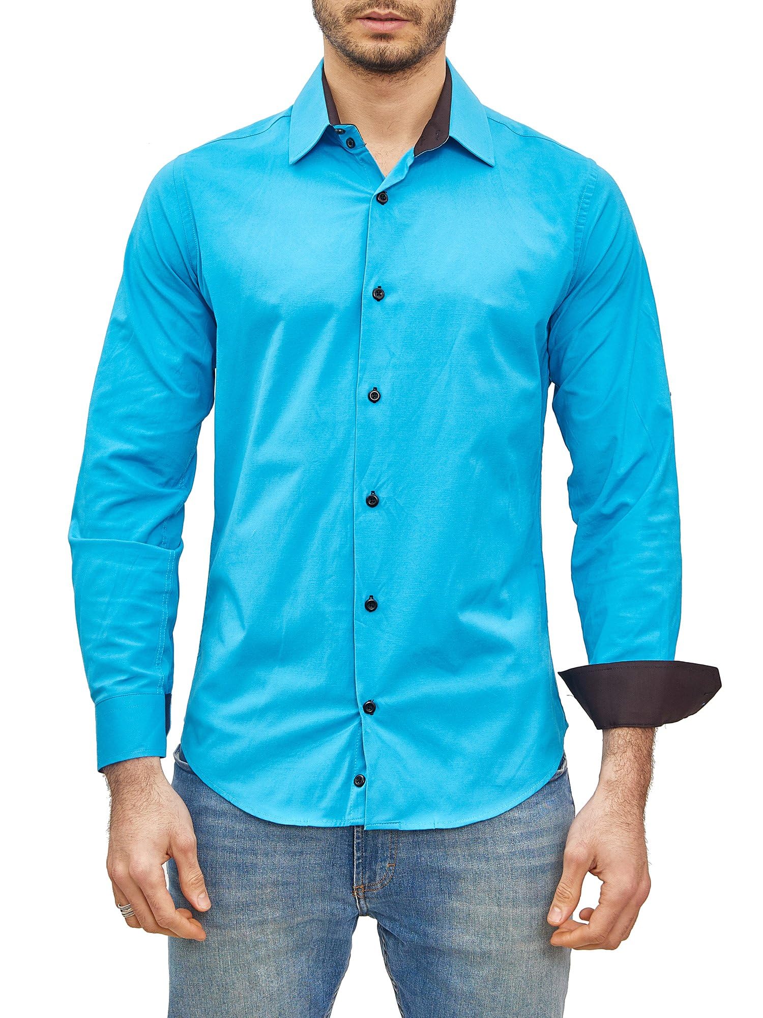 Chemise Homme Élégante & Polyvalente Turquoise A