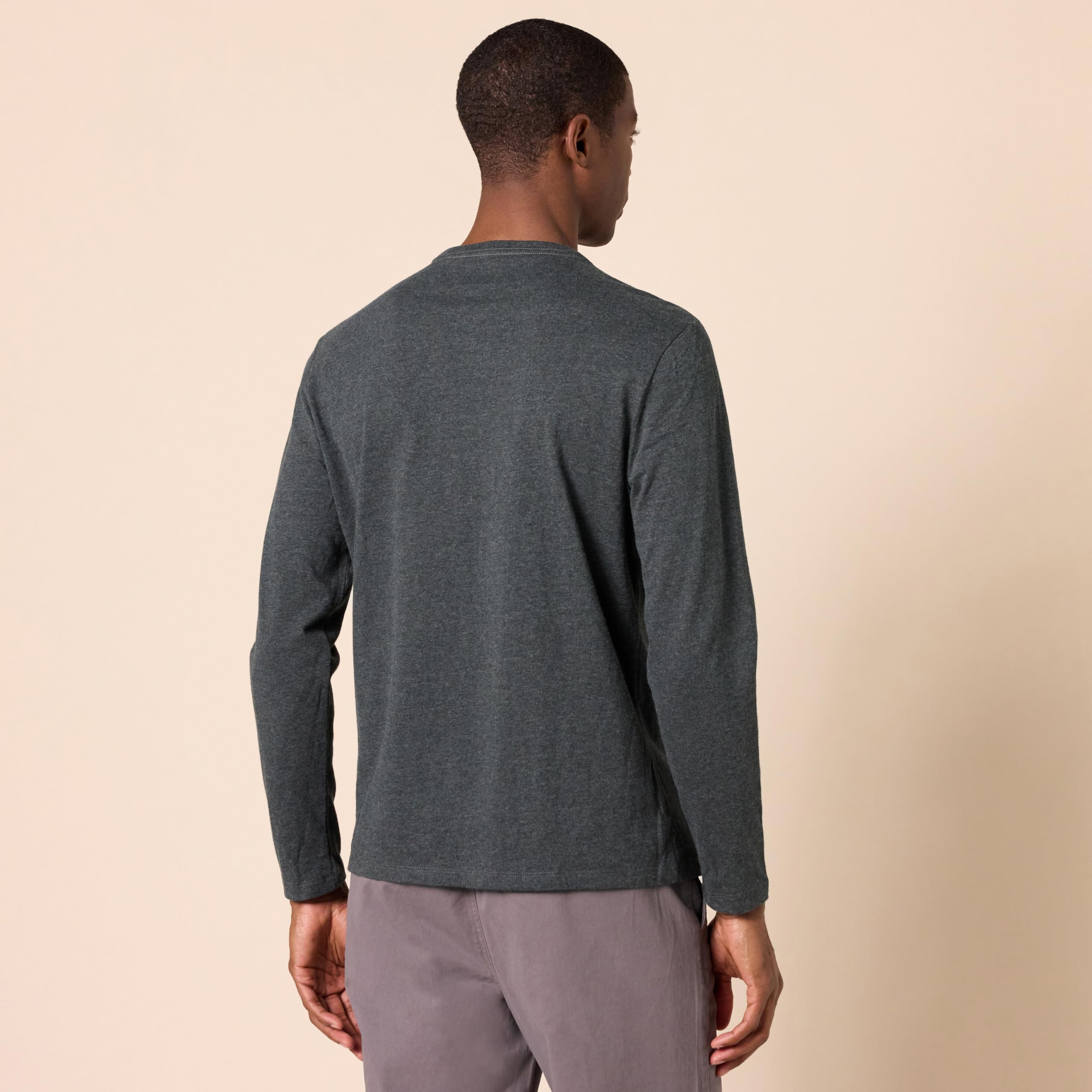 T-Shirt Manches Longues Homme Charbon Chiné J