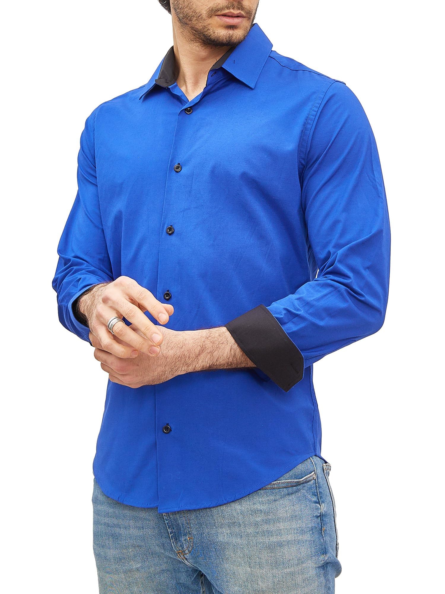 Chemise Homme Élégante & Polyvalente Bleu Roi A