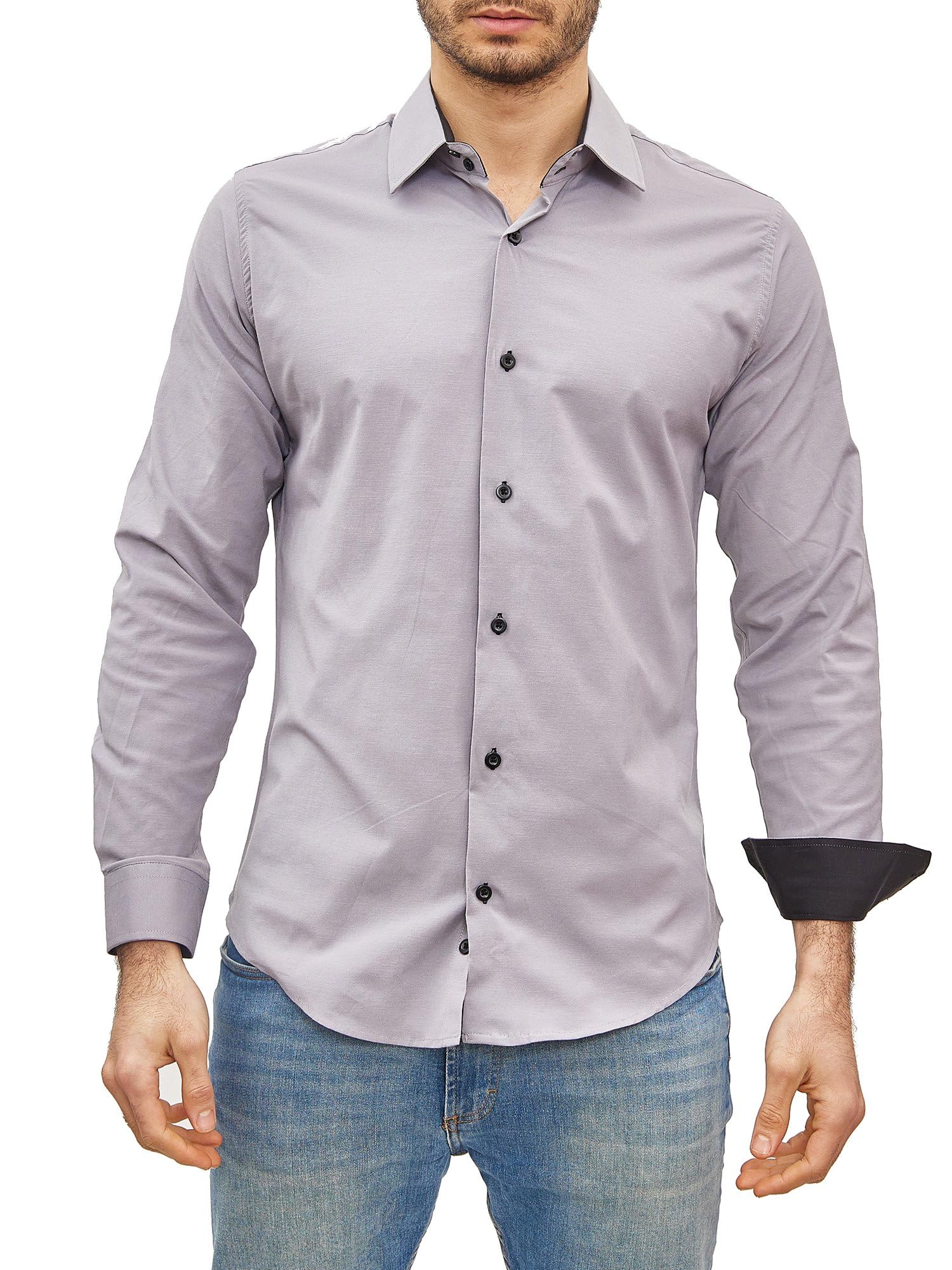 Chemise Homme Élégante & Polyvalente Gris A