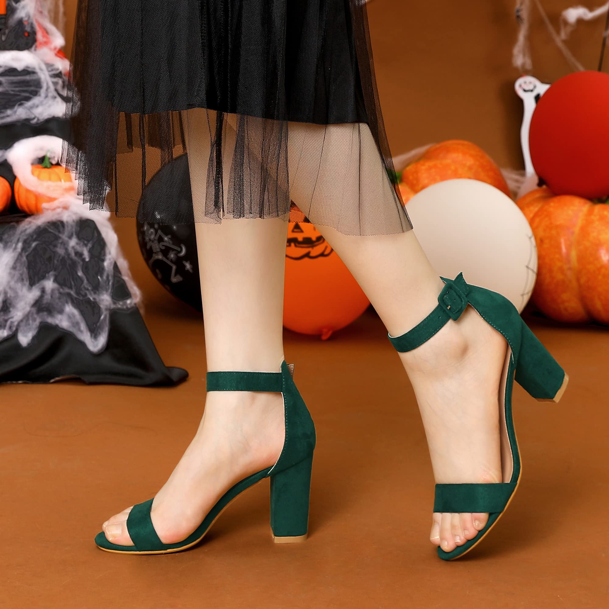 Sandales Femme à Bout Ouvert Vert B