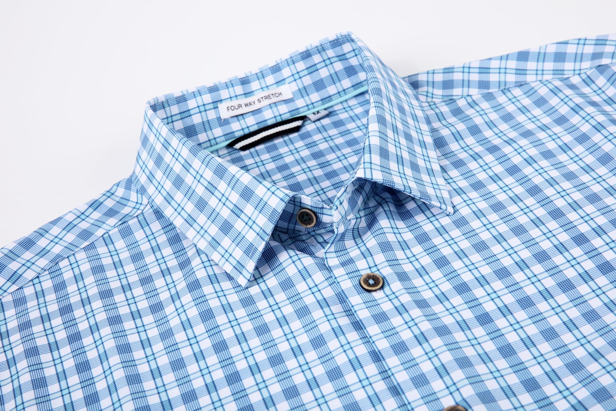 Chemise Homme Extensible Green White D