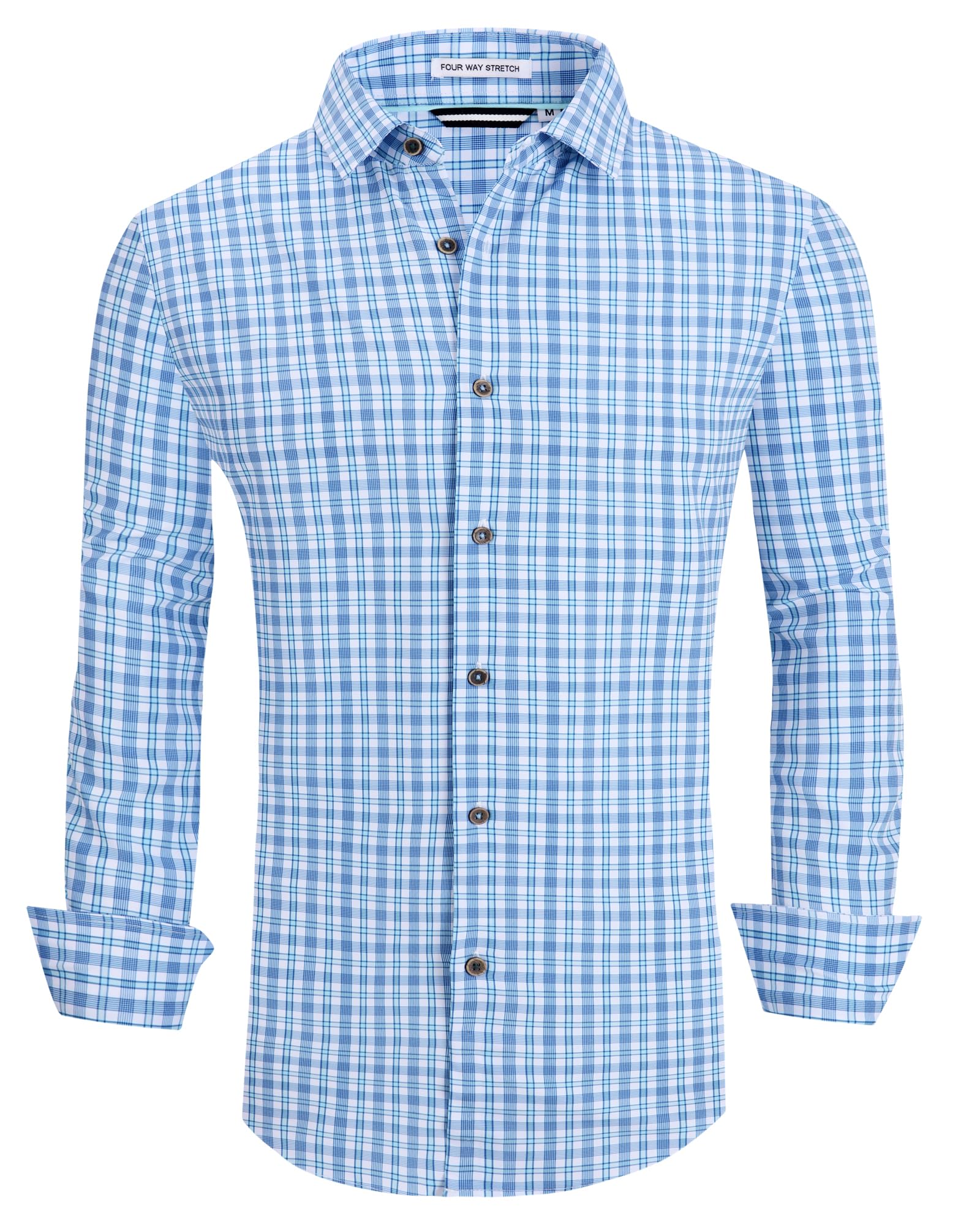 Chemise Homme Extensible Green White D