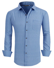 Chemise Homme Extensible 256-Bleue Square D