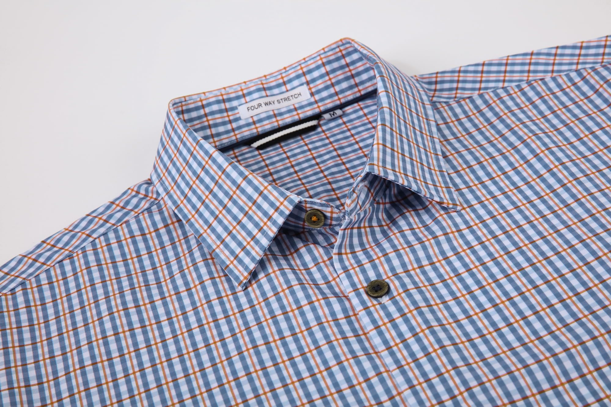 Chemise Homme Extensible Navy Orange D