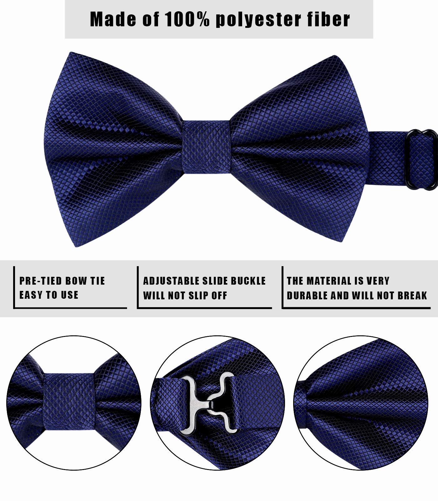 Nœud Papillon B Bleu Marine-2 G