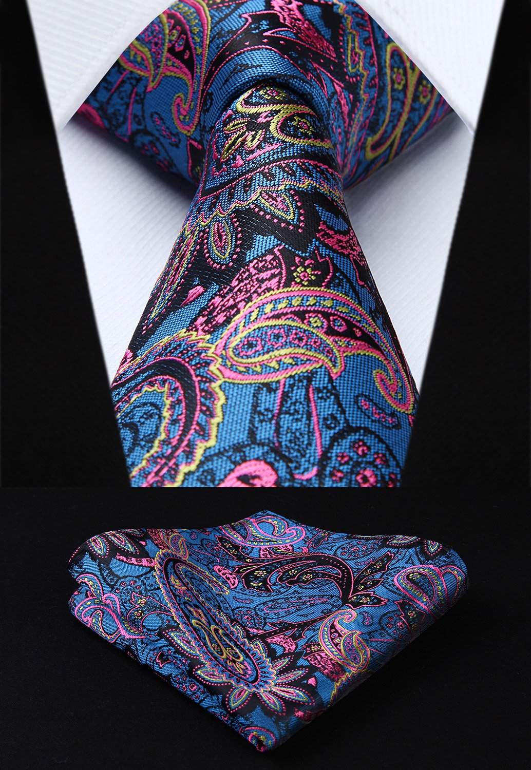 Gilet Homme plus Cravate & Pochette Bleu rose F