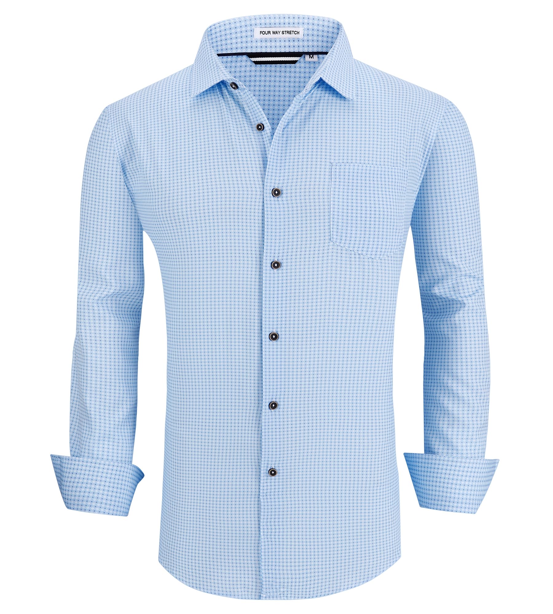Chemise Homme  Élégante & Moderne Bleue-03 E