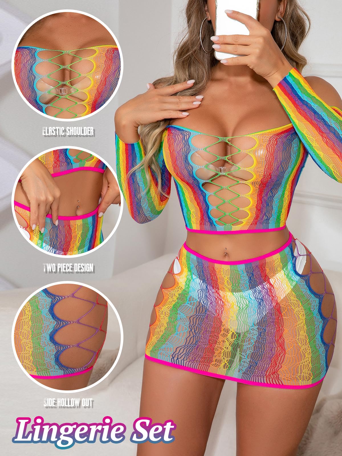 Ensemble de Lingerie Femme Rainbow A