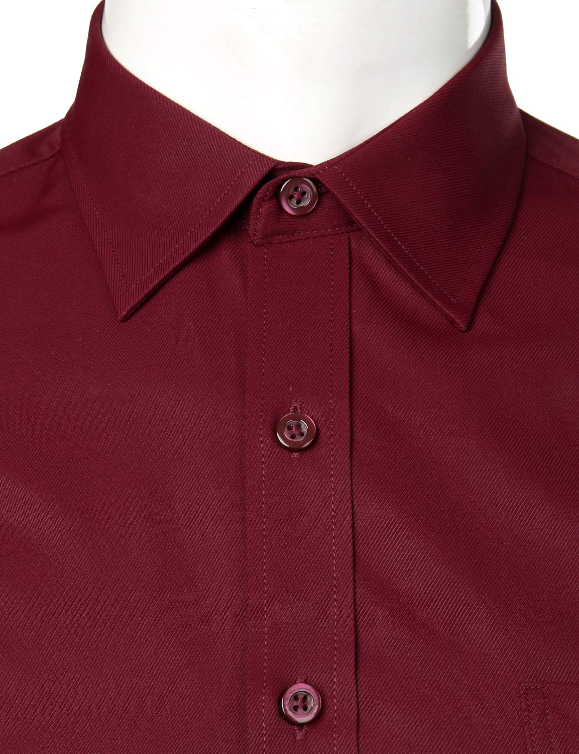 Chemise Homme Coupe Ajustée Micro Sergé Bordeaux B