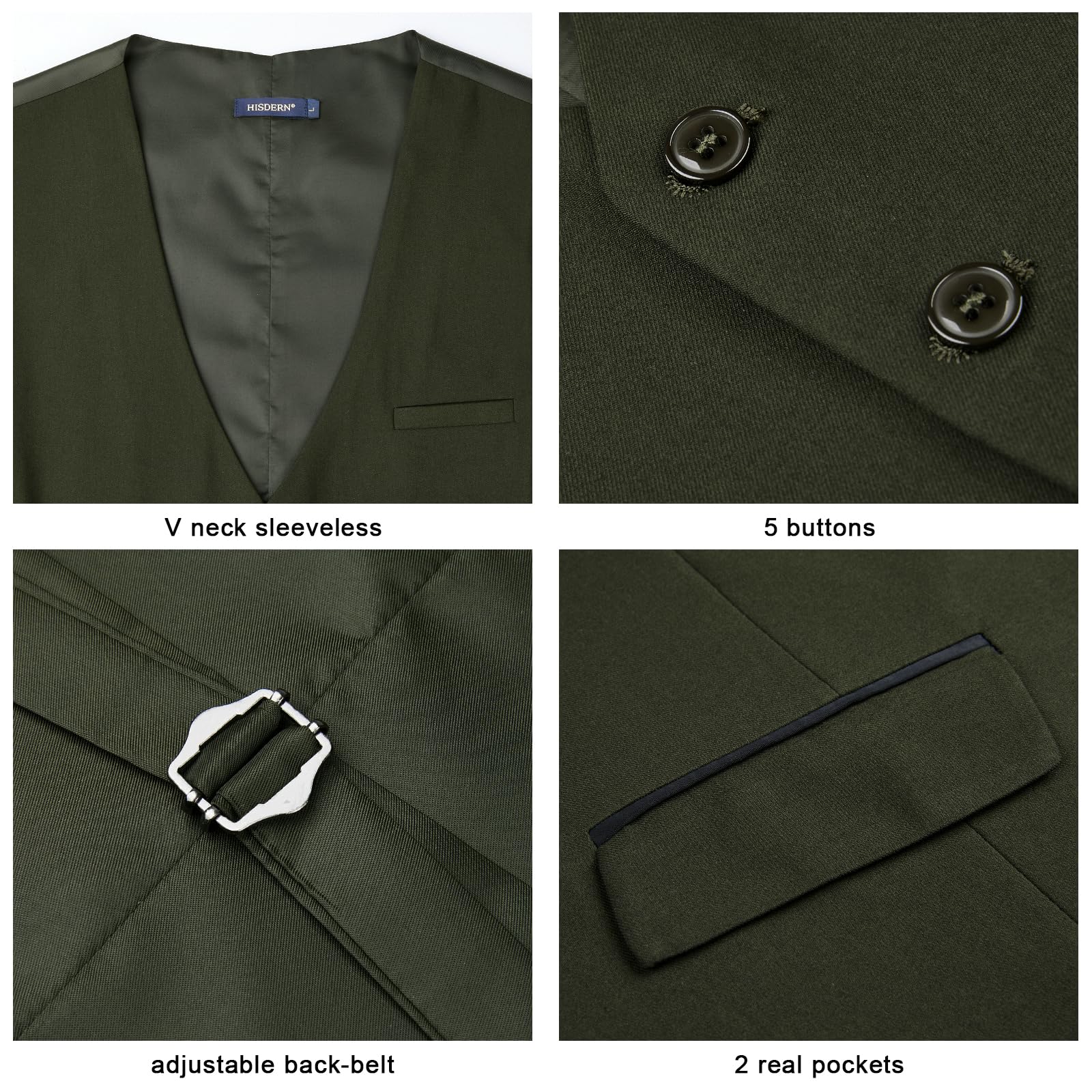 Gilet Costume Homme Gris Vert-2s Ardoise D