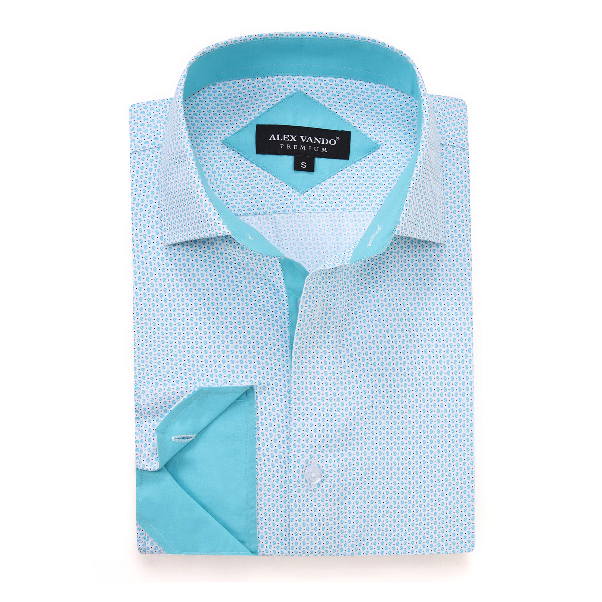 Chemise Homme  Élégante & Moderne Turquoise-1670 E