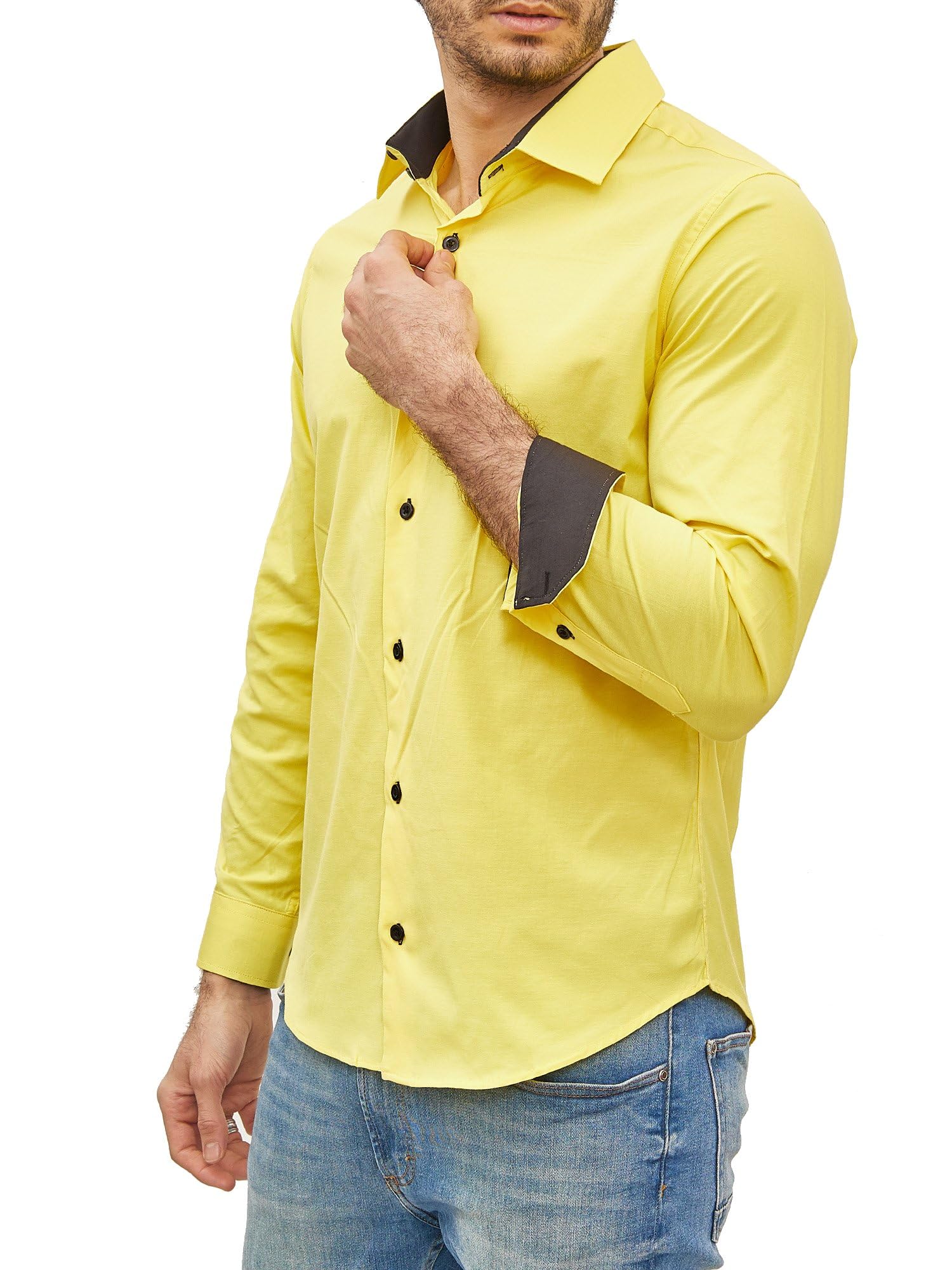 Chemise Homme Élégante & Polyvalente Jaune A