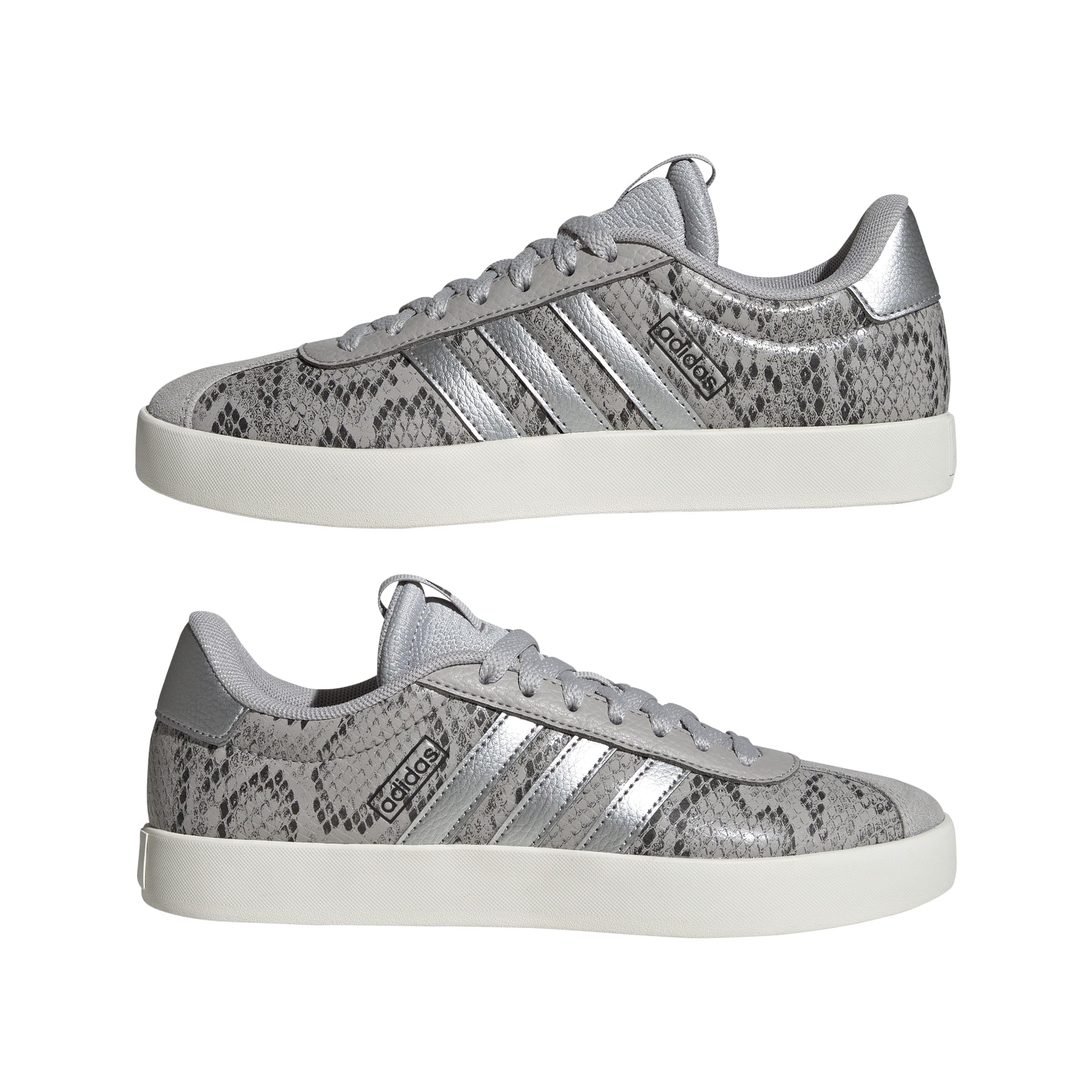 Adidas VL Court 3.0 Femme Grey Two Silver Met Off White F