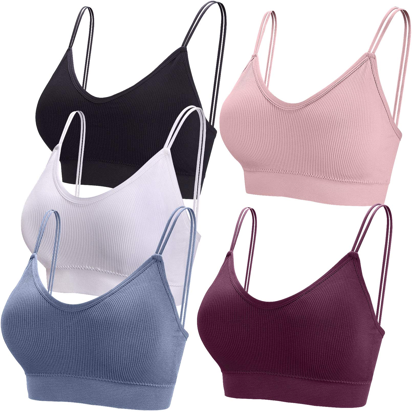 Lot de 5 Bralettes Rembourrées 2-Mélangées F