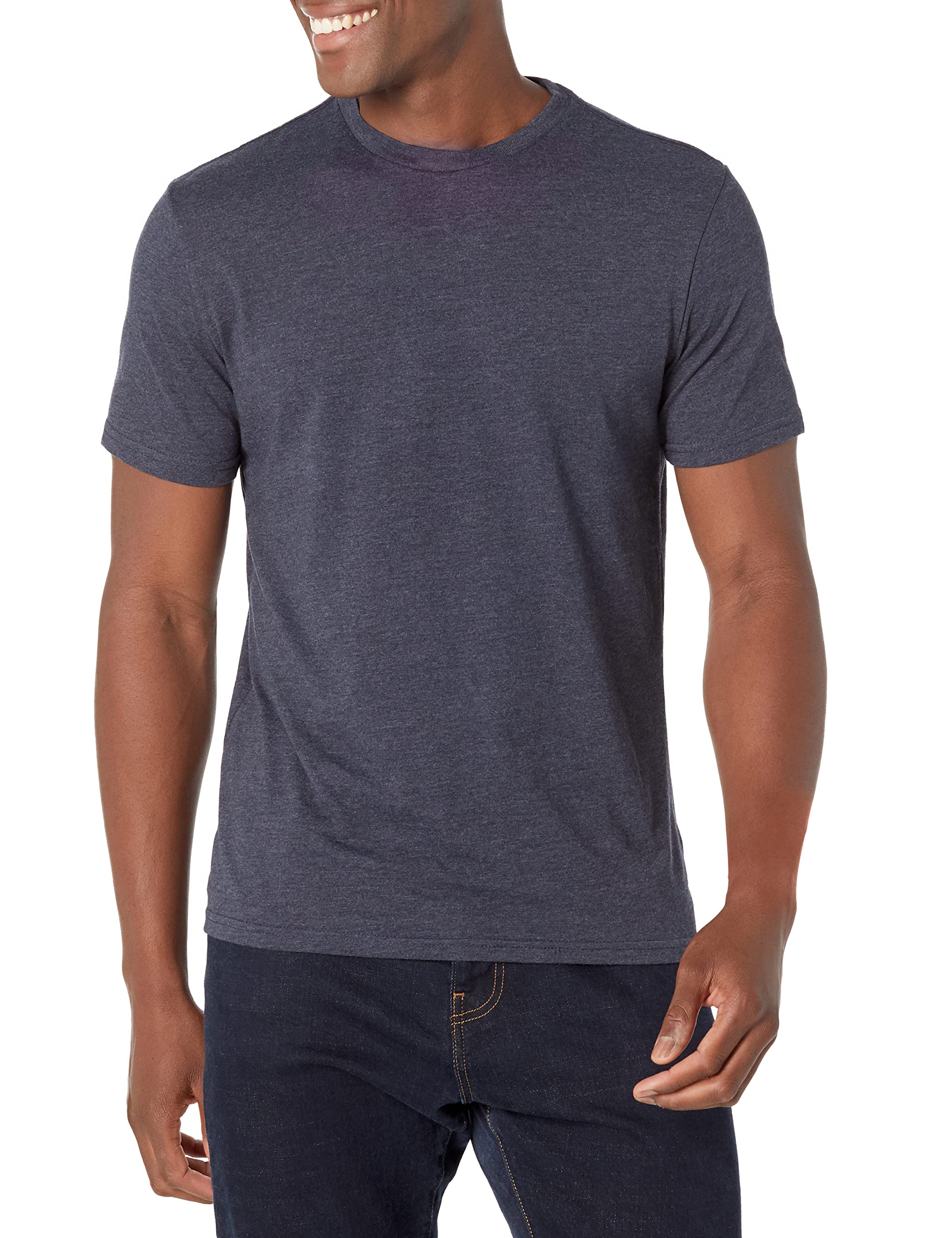 T-shirt Homme Confortable Bleu Marine Chiné Noir I