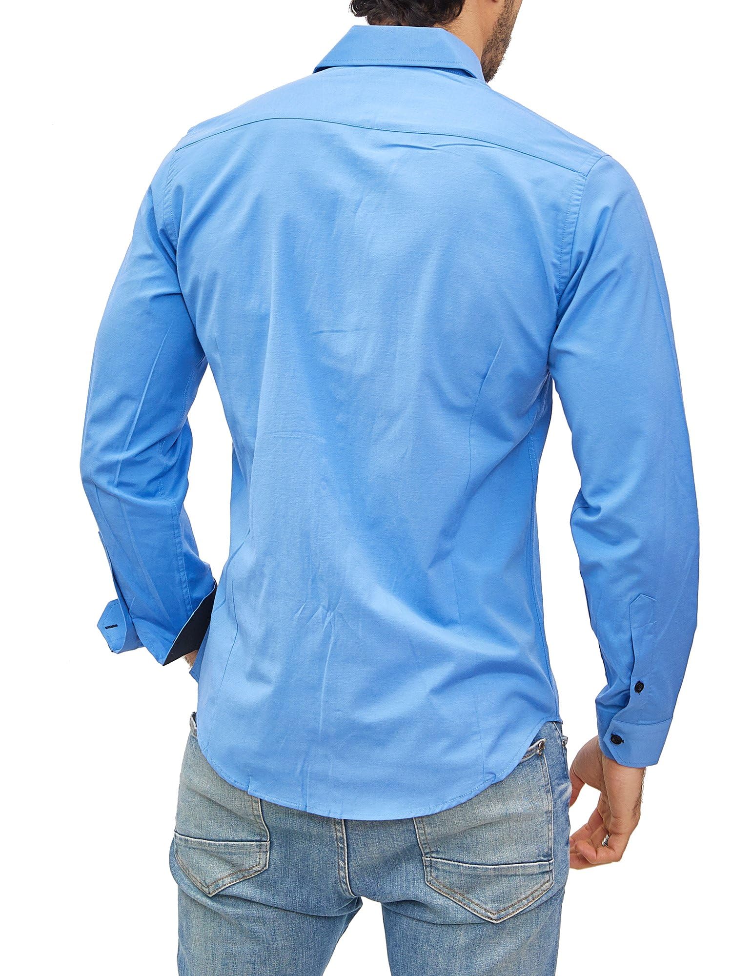 Chemise Homme Élégante & Polyvalente Bleu A