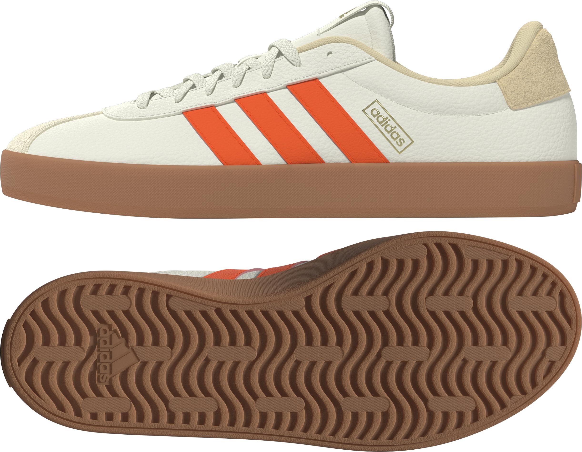 Adidas VL Court 3.0 Femme Core White Impact Orange Gold Met F