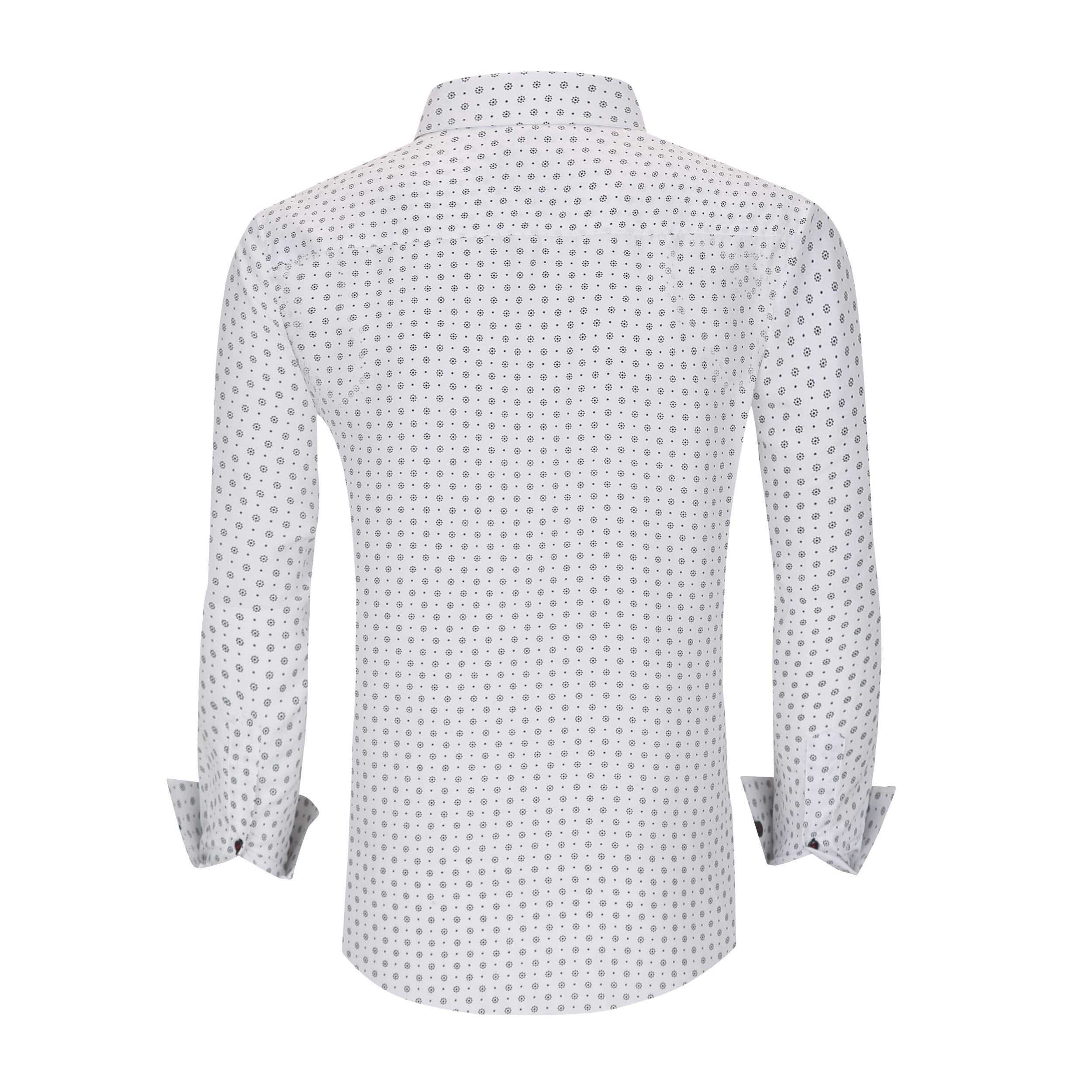Chemise Homme  Élégante & Moderne White-709 E