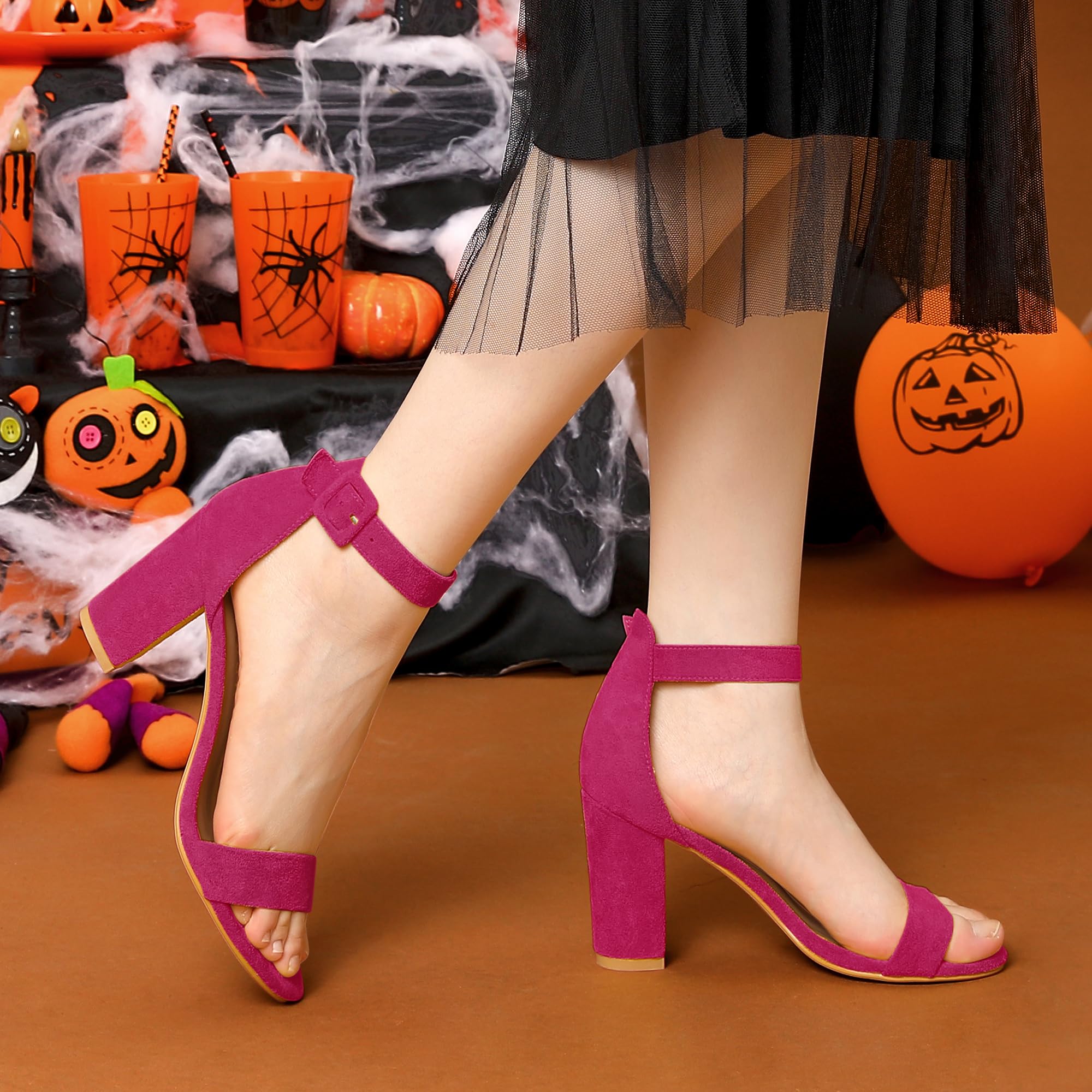 Sandales Femme à Bout Ouvert Orange Vif B