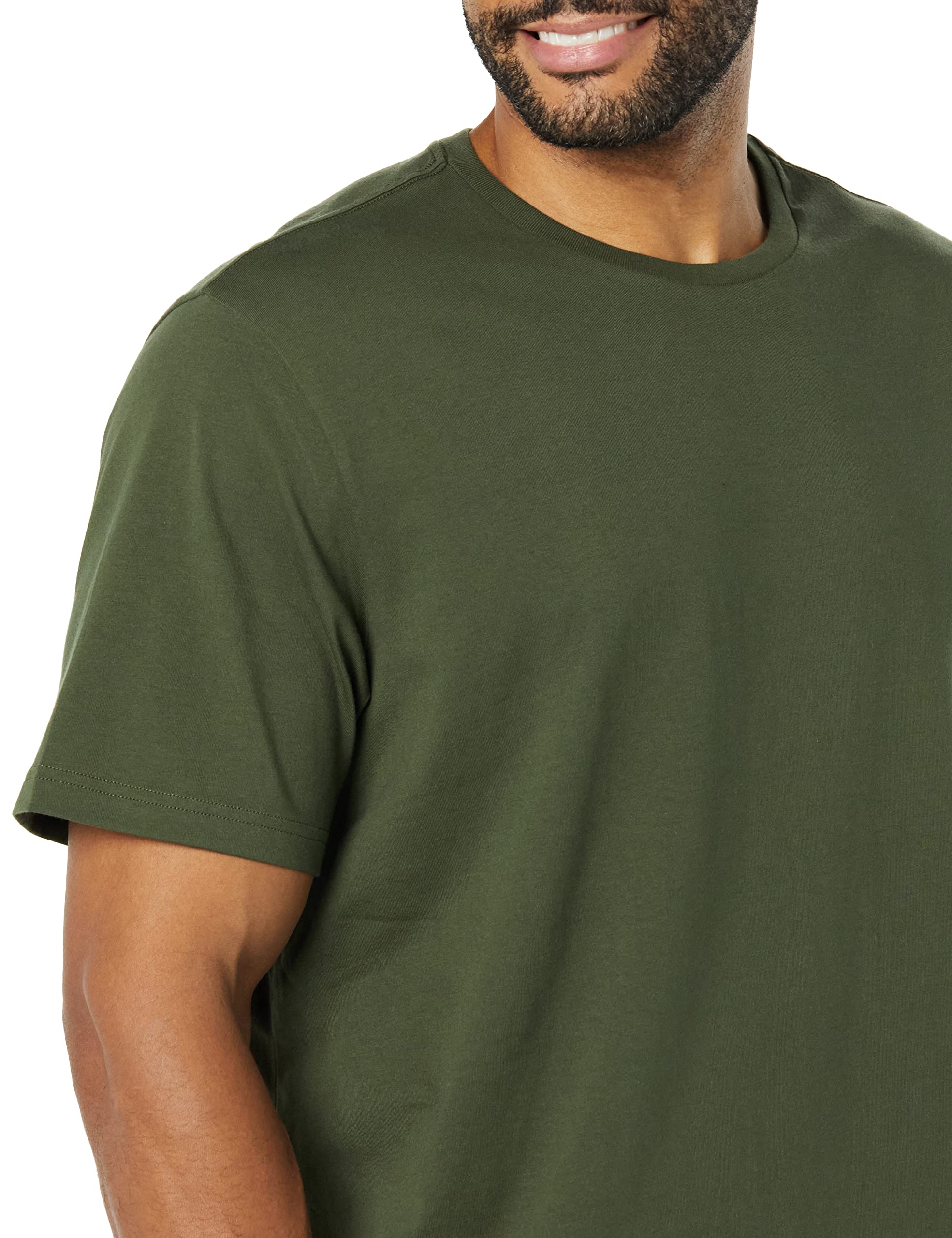 T-shirt Homme Confortable Noir Vert Olive I
