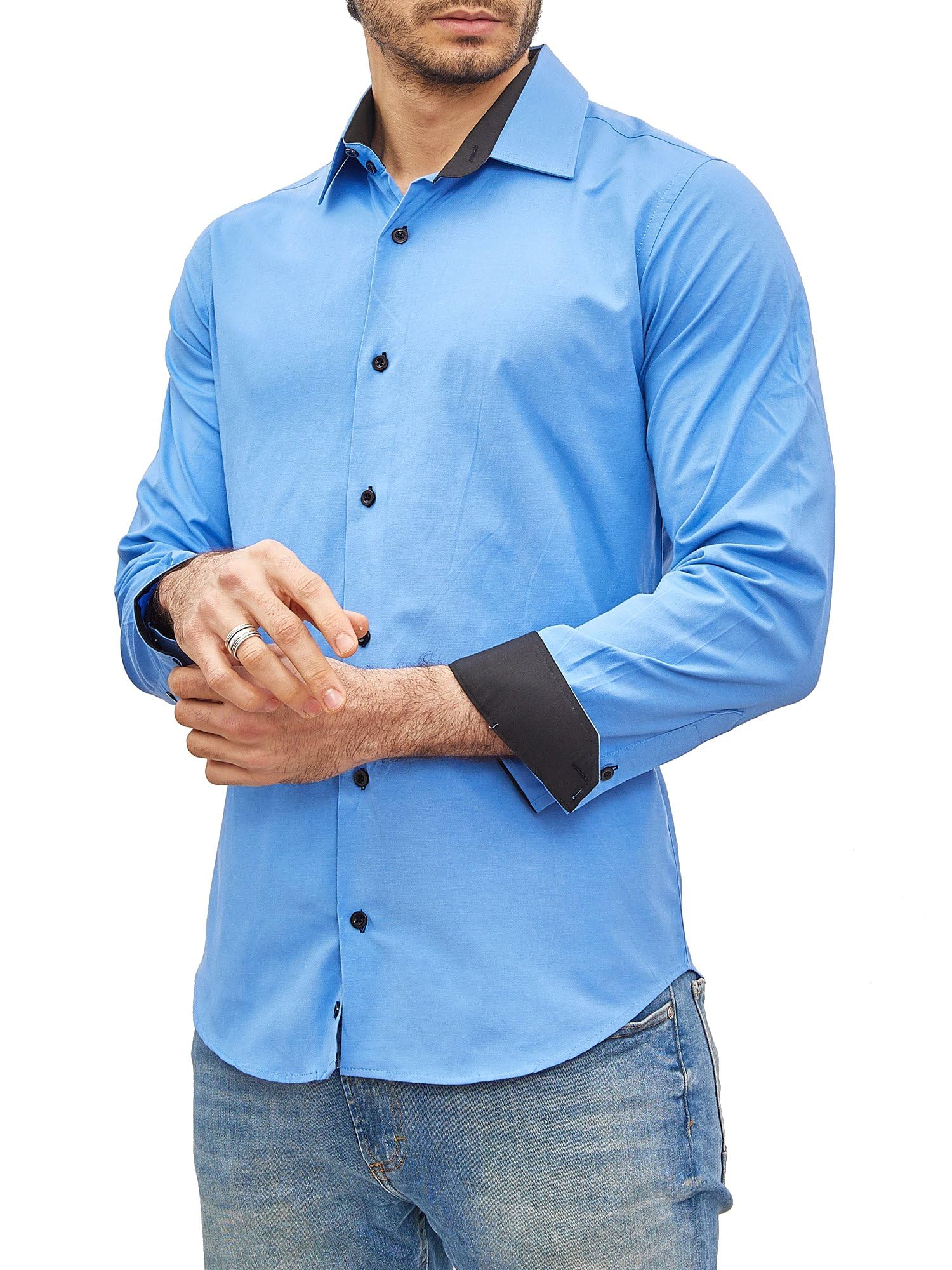 Chemise Homme Élégante & Polyvalente Bleu A