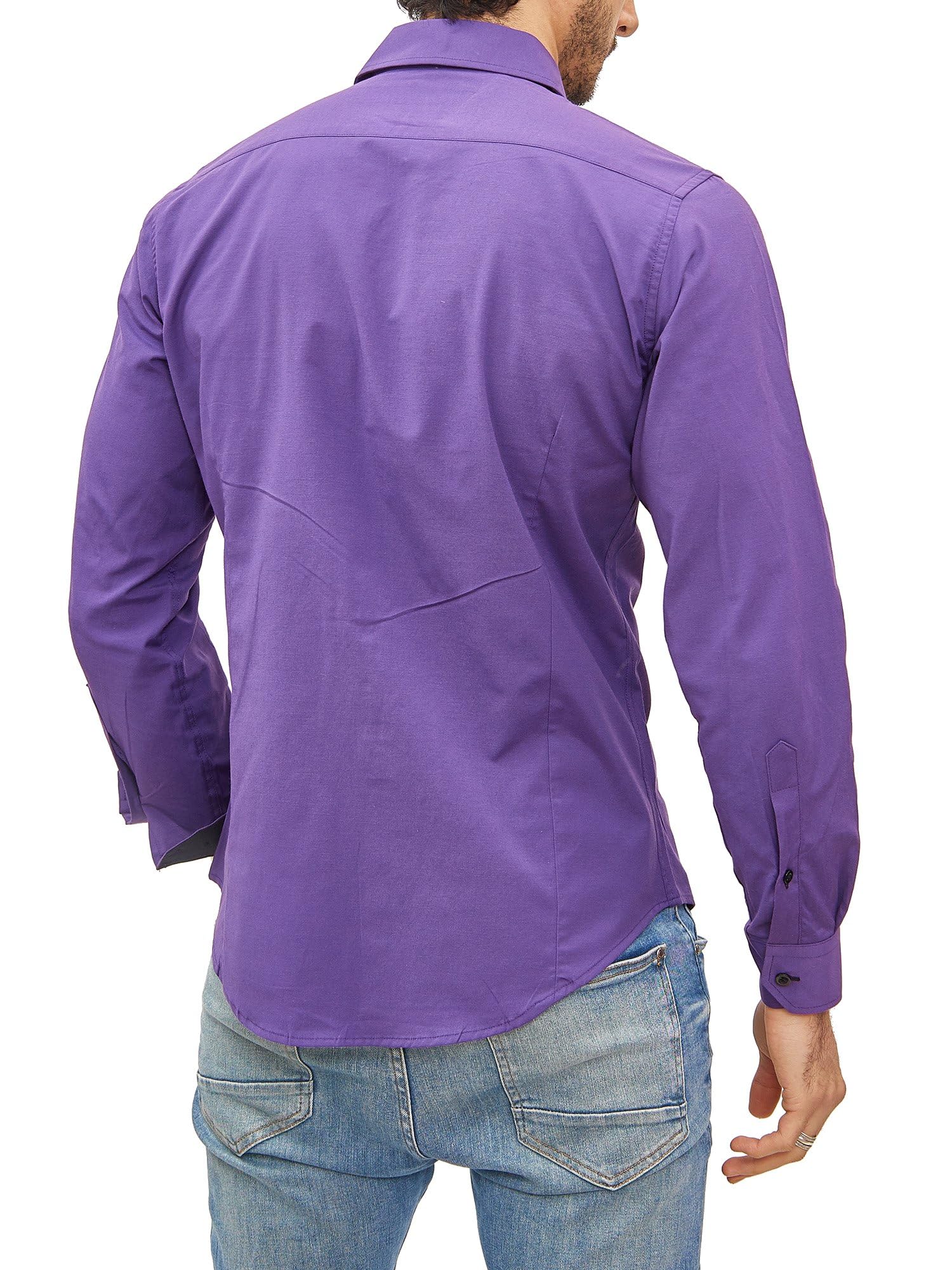 Chemise Homme Élégante & Polyvalente Violet A