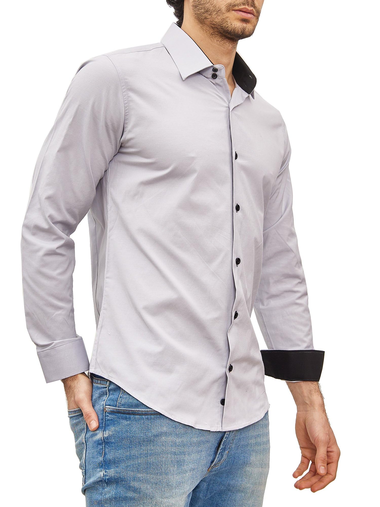 Chemise Homme Élégante & Polyvalente Gris Light A
