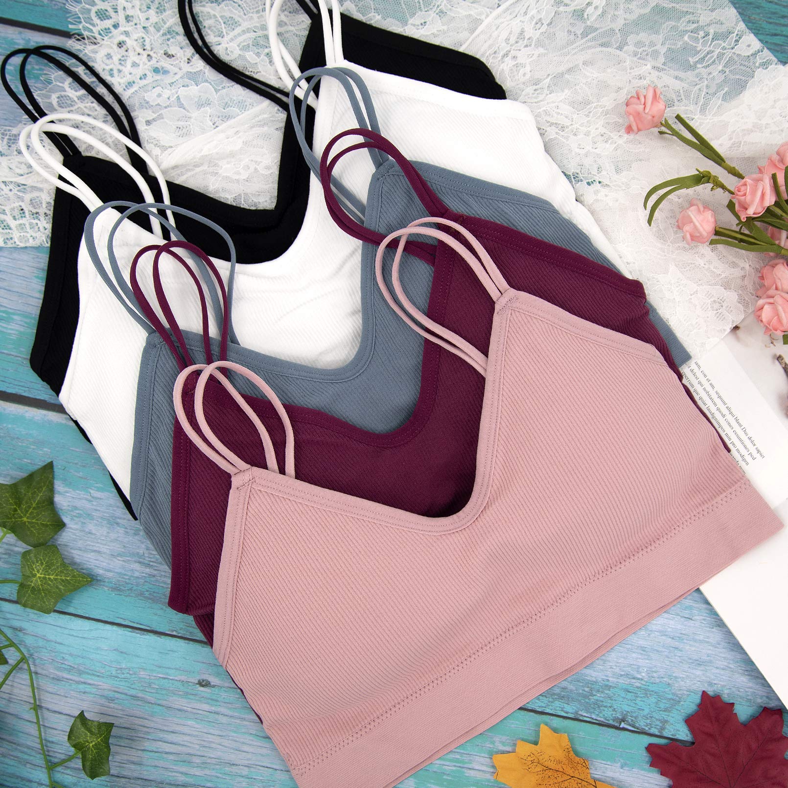 Lot de 5 Bralettes Rembourrées 2-Mélangées F