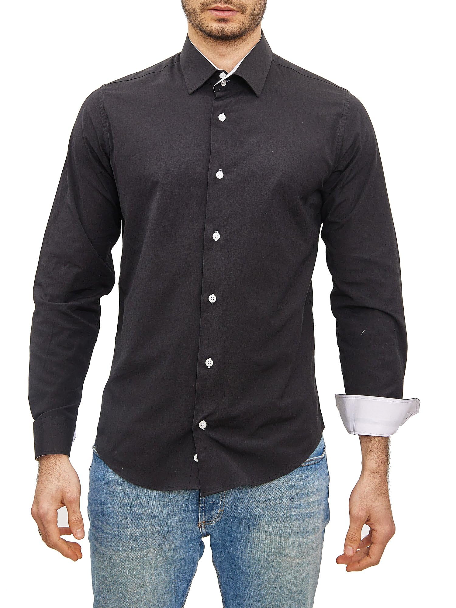 Chemise Homme Élégante & Polyvalente Noir A