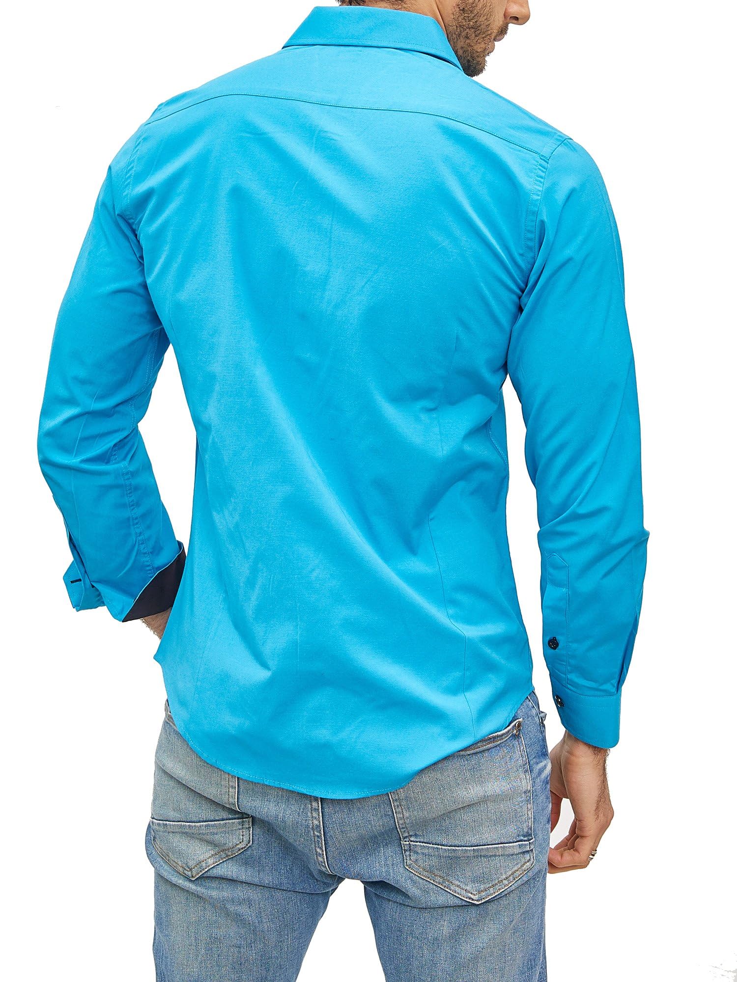 Chemise Homme Élégante & Polyvalente Turquoise A