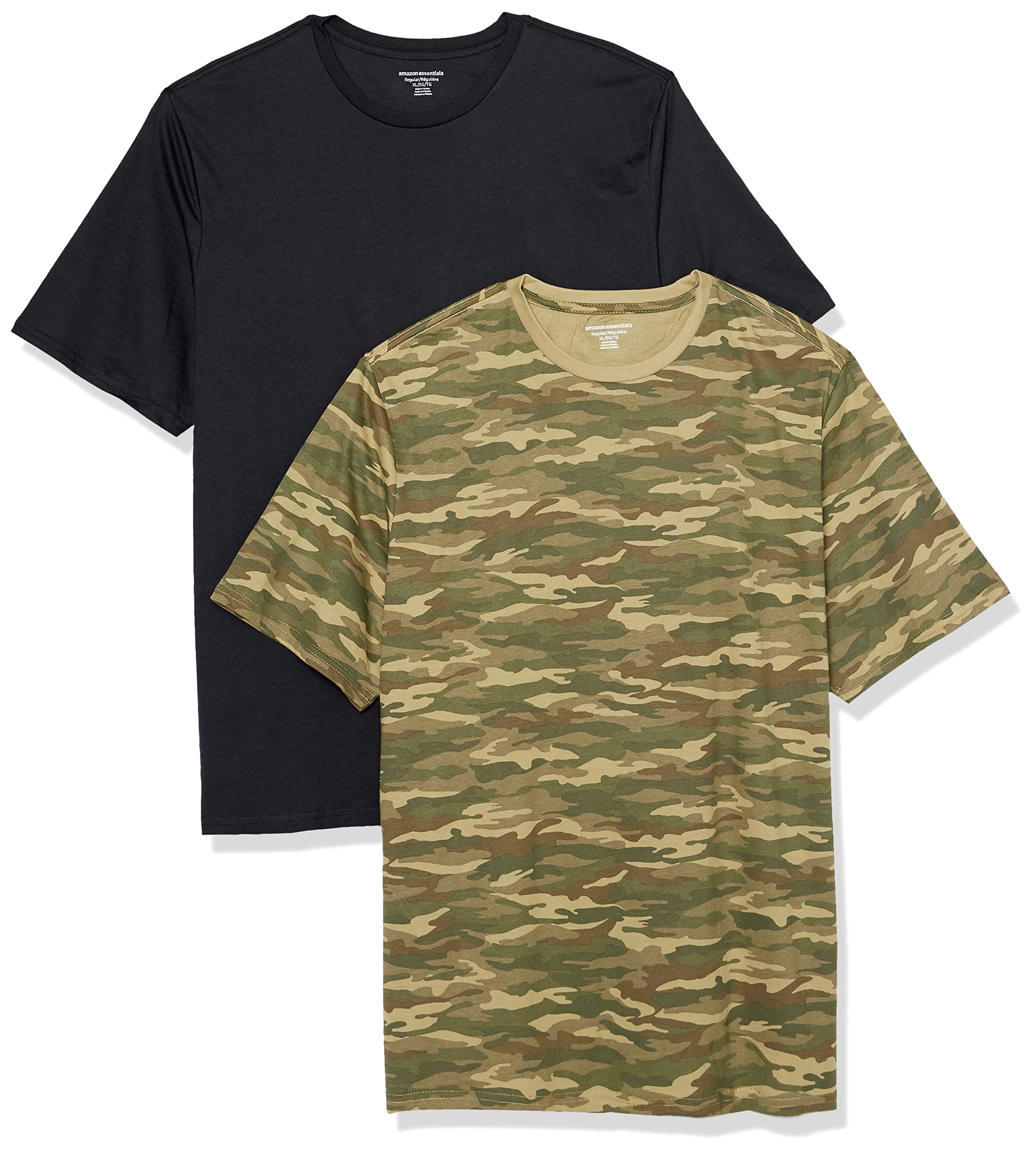 T-shirt Homme Confortable Imprimé Motifs Camouflage Noir I