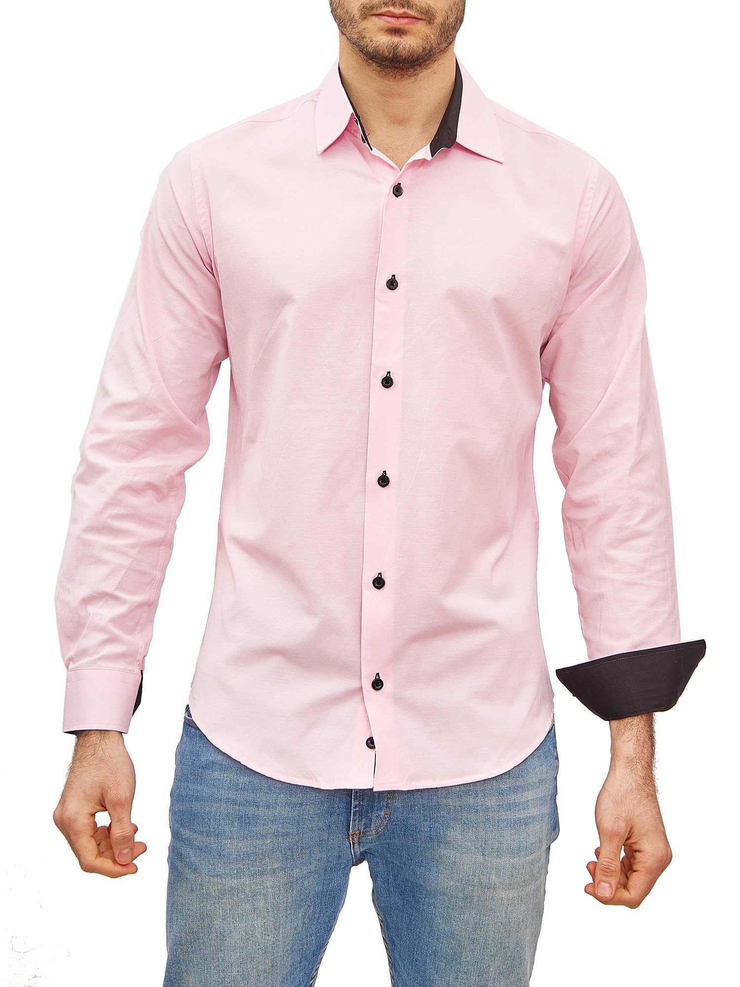 Chemise Homme Élégante & Polyvalente Rose A
