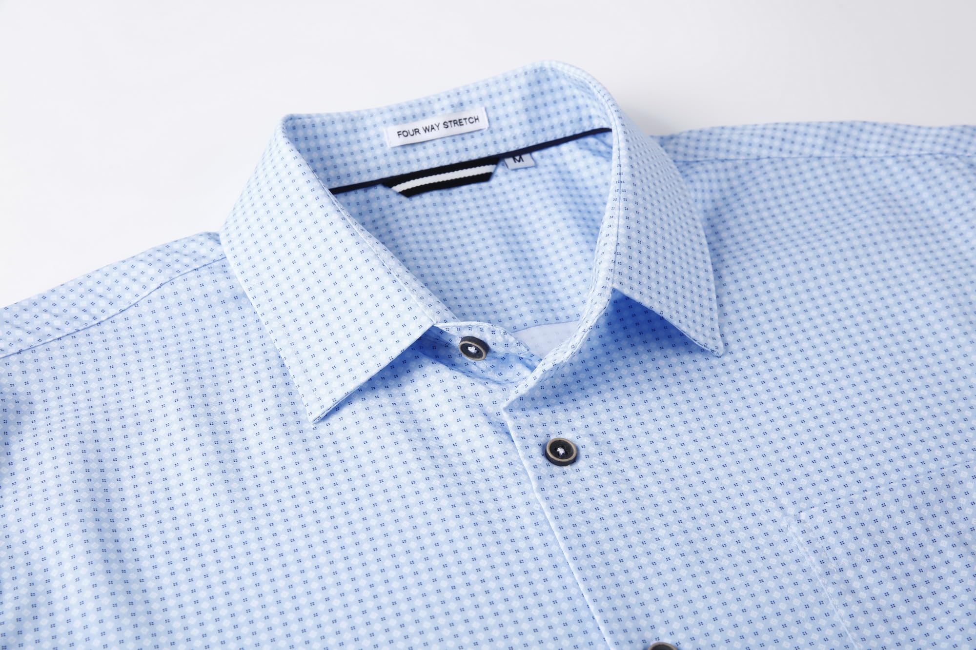 Chemise Homme  Élégante & Moderne Bleue-03 E