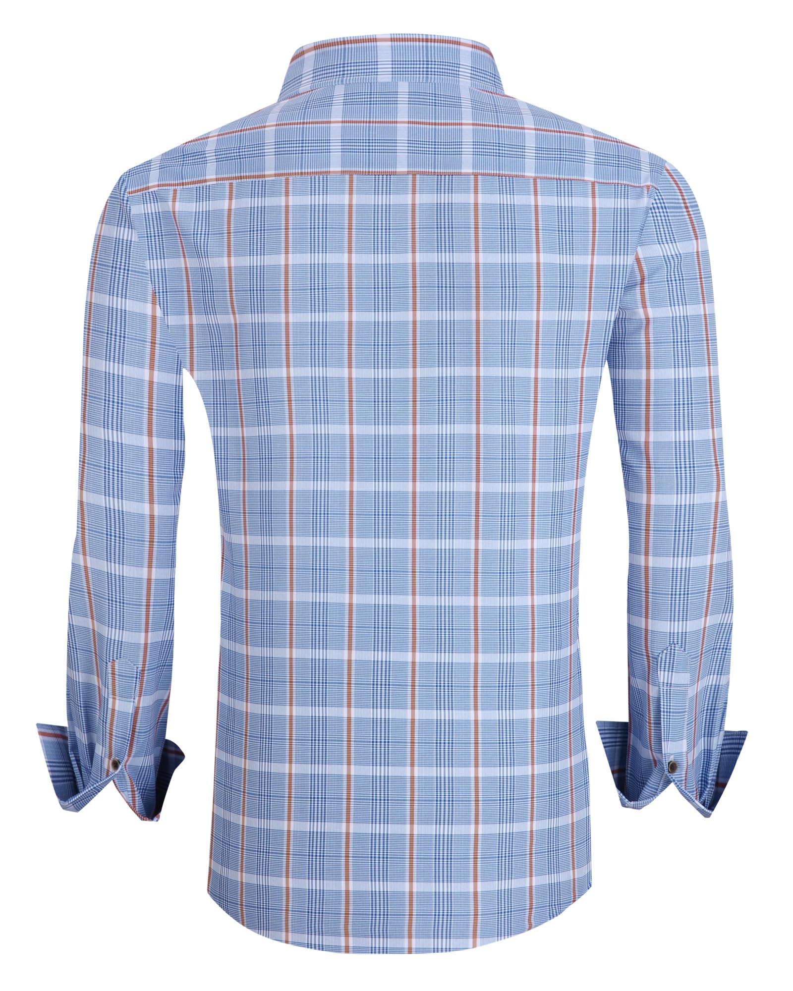 Chemise Homme Extensible Bleue Orange D