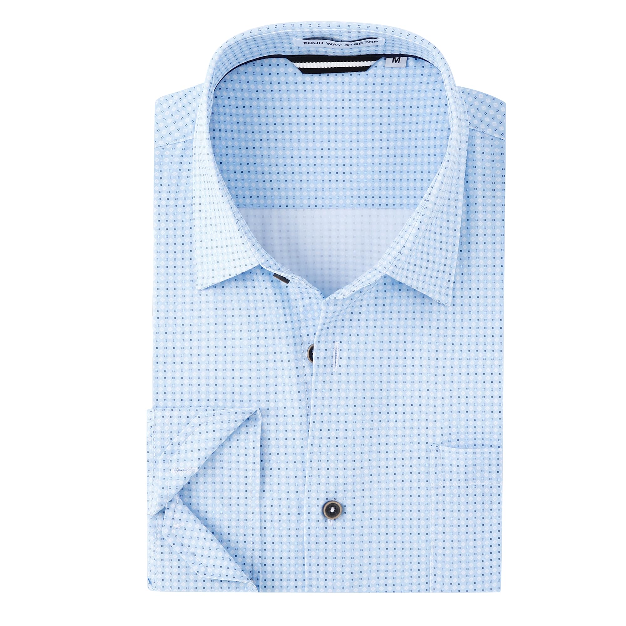 Chemise Homme  Élégante & Moderne Bleue-03 E