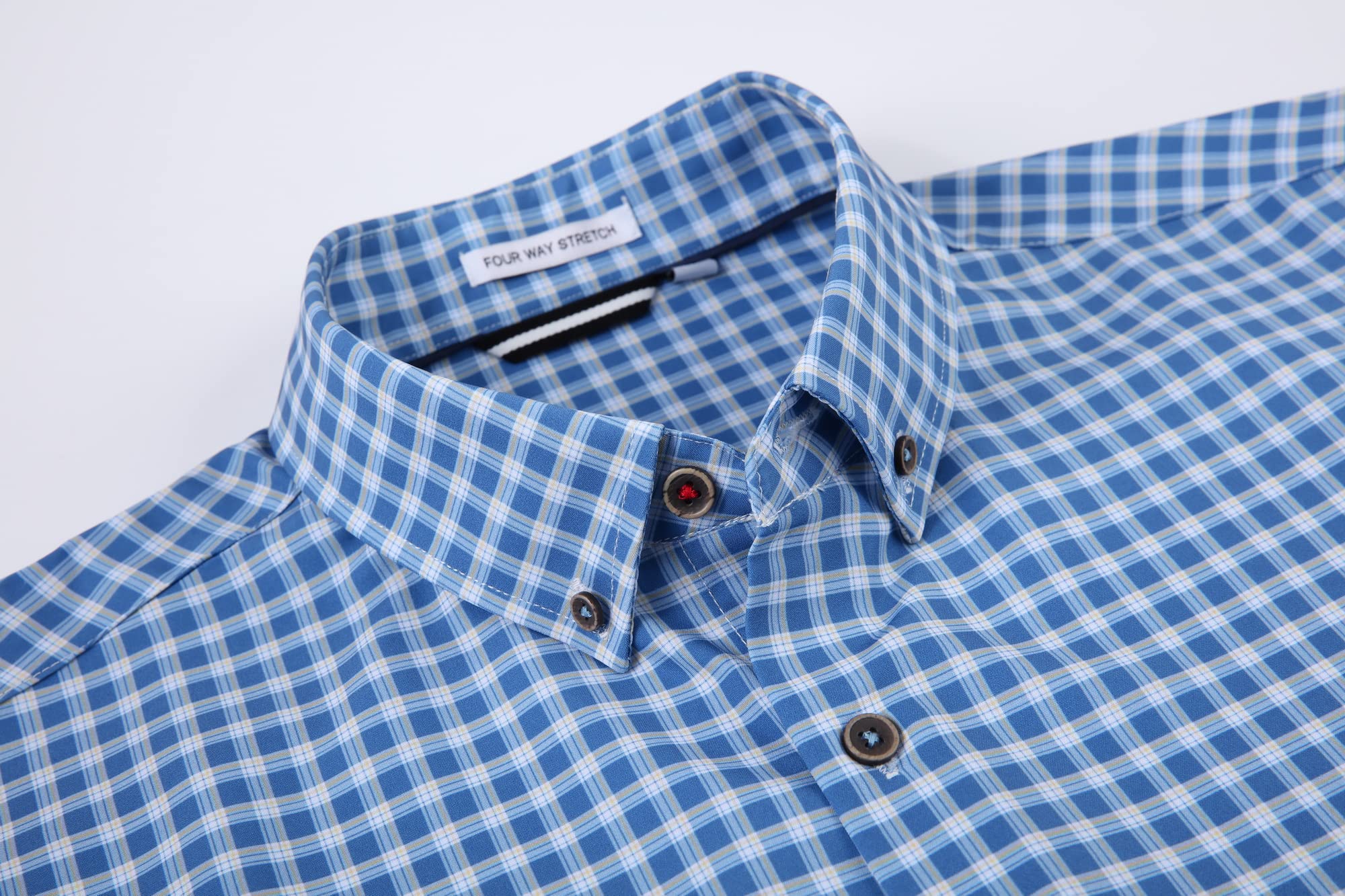 Chemise Homme Extensible Bleue White D