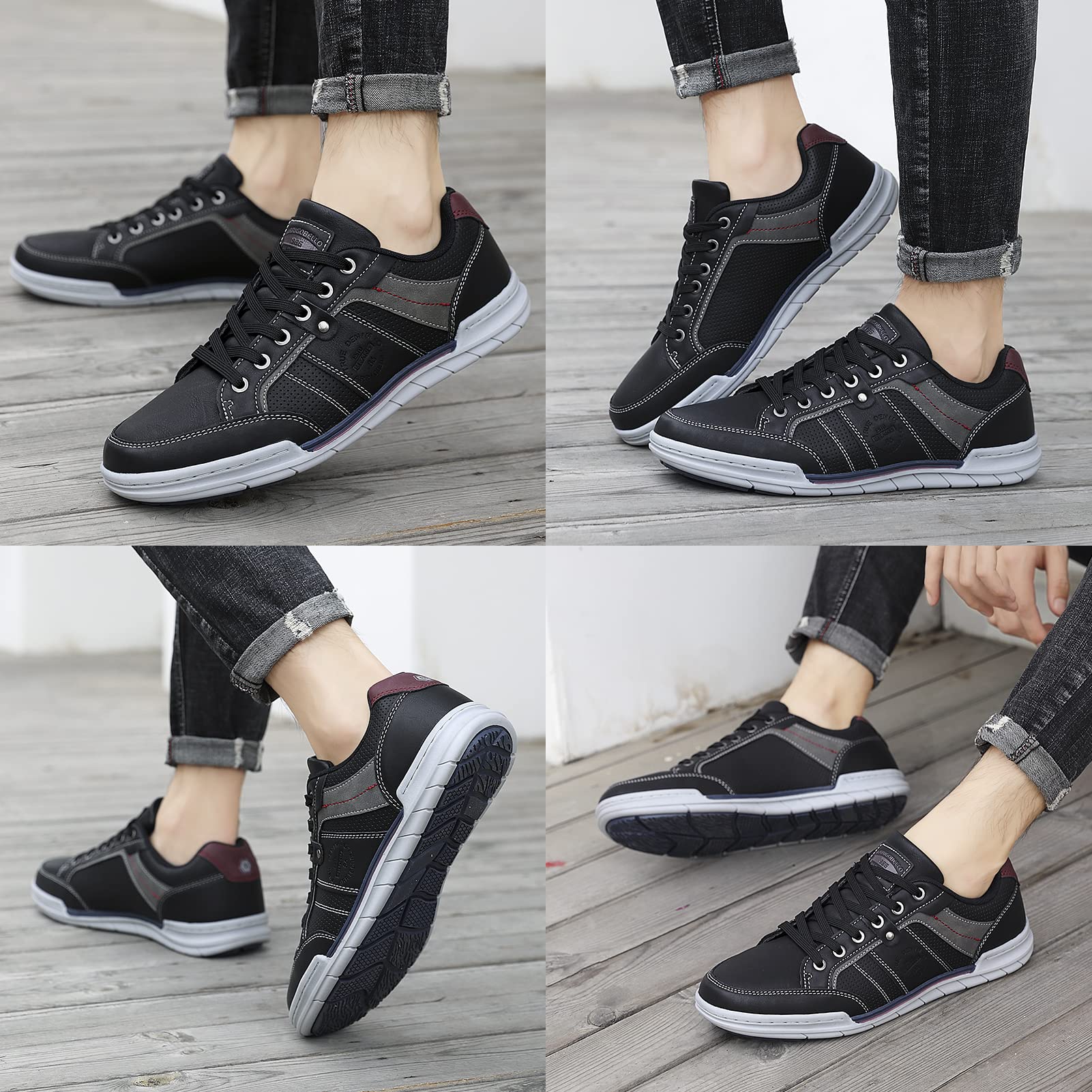 Baskets Homme Ville Casual B Noir H