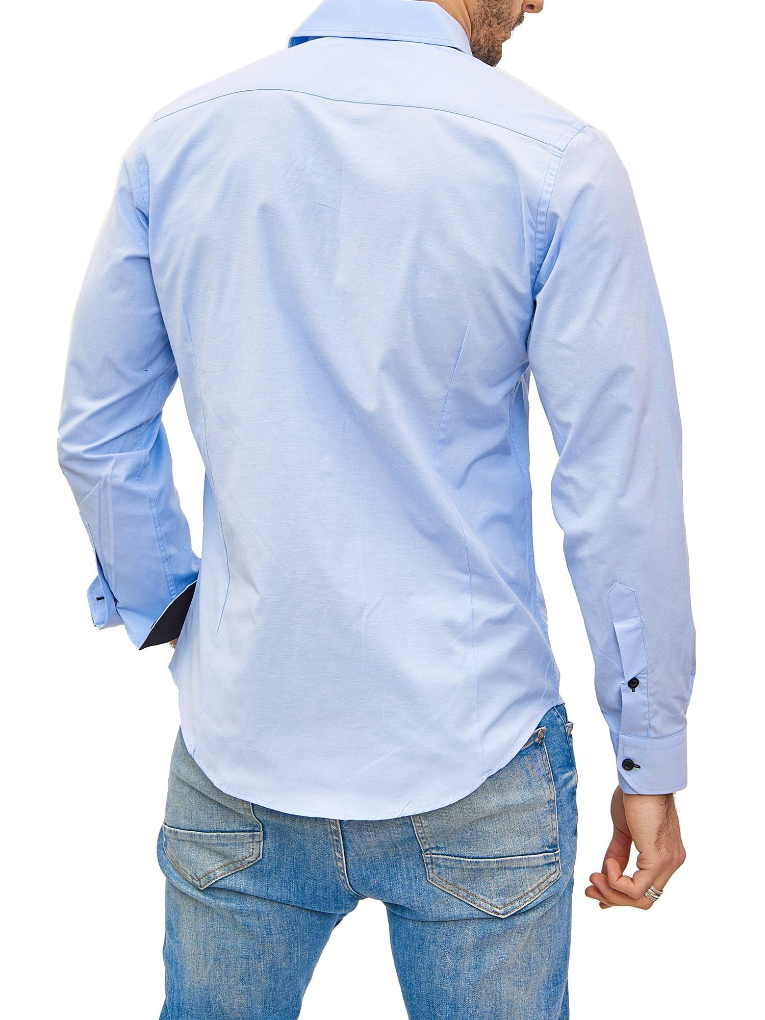 Chemise Homme Élégante & Polyvalente Bleu Light A