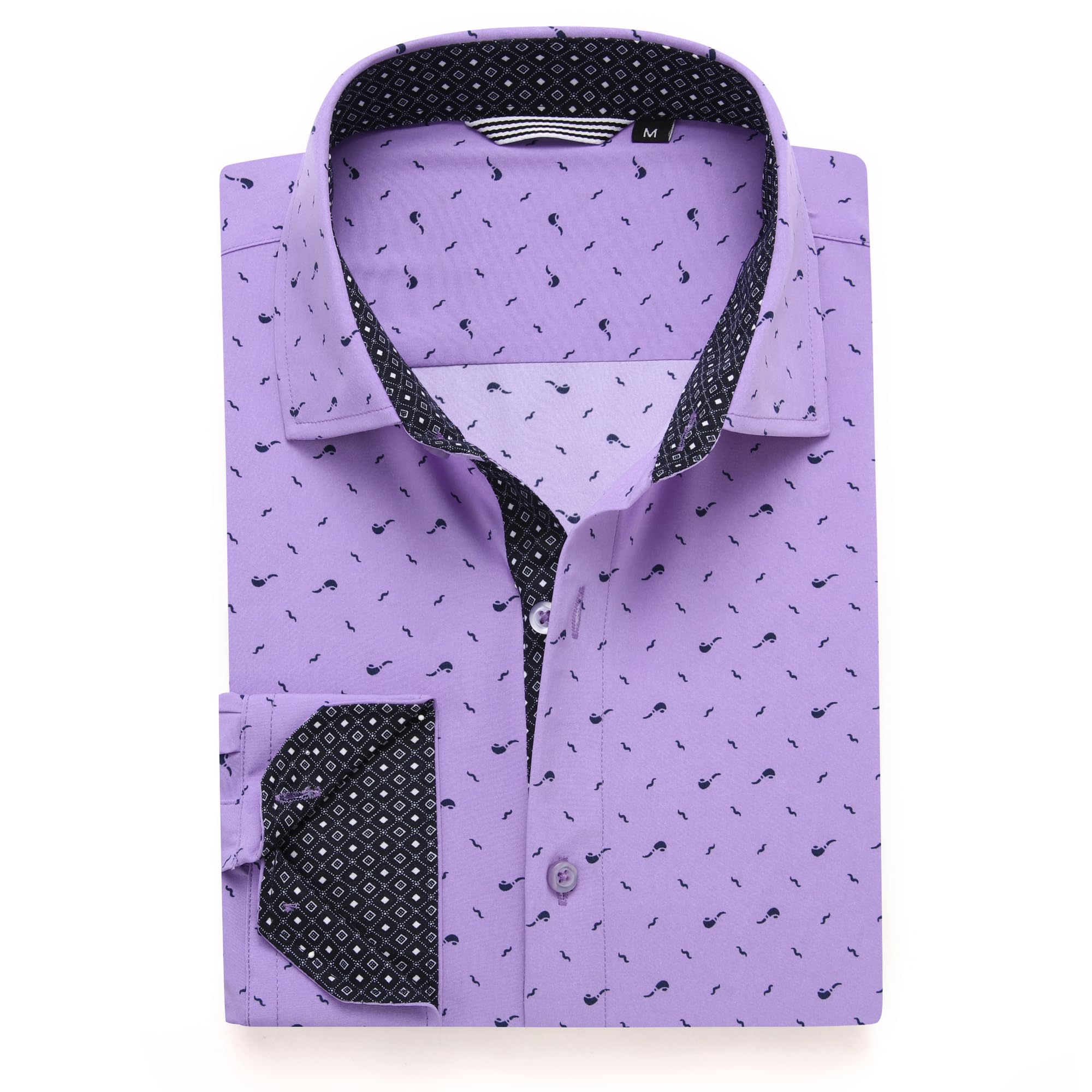 Chemise Homme  Élégante & Moderne Purple-6370 E