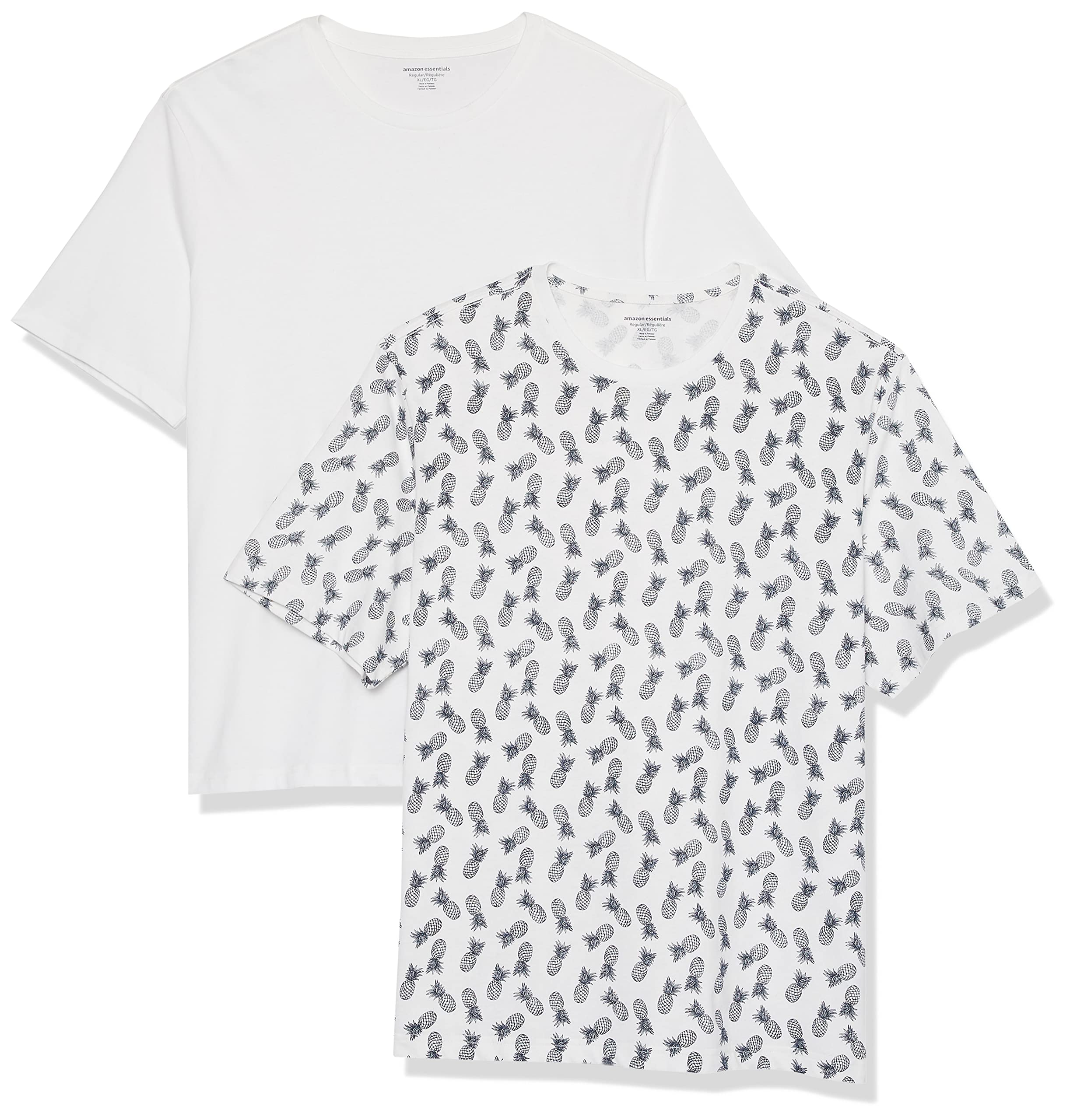 T-shirt Homme Confortable Blanc imprimé Ananas Blanc Vif I