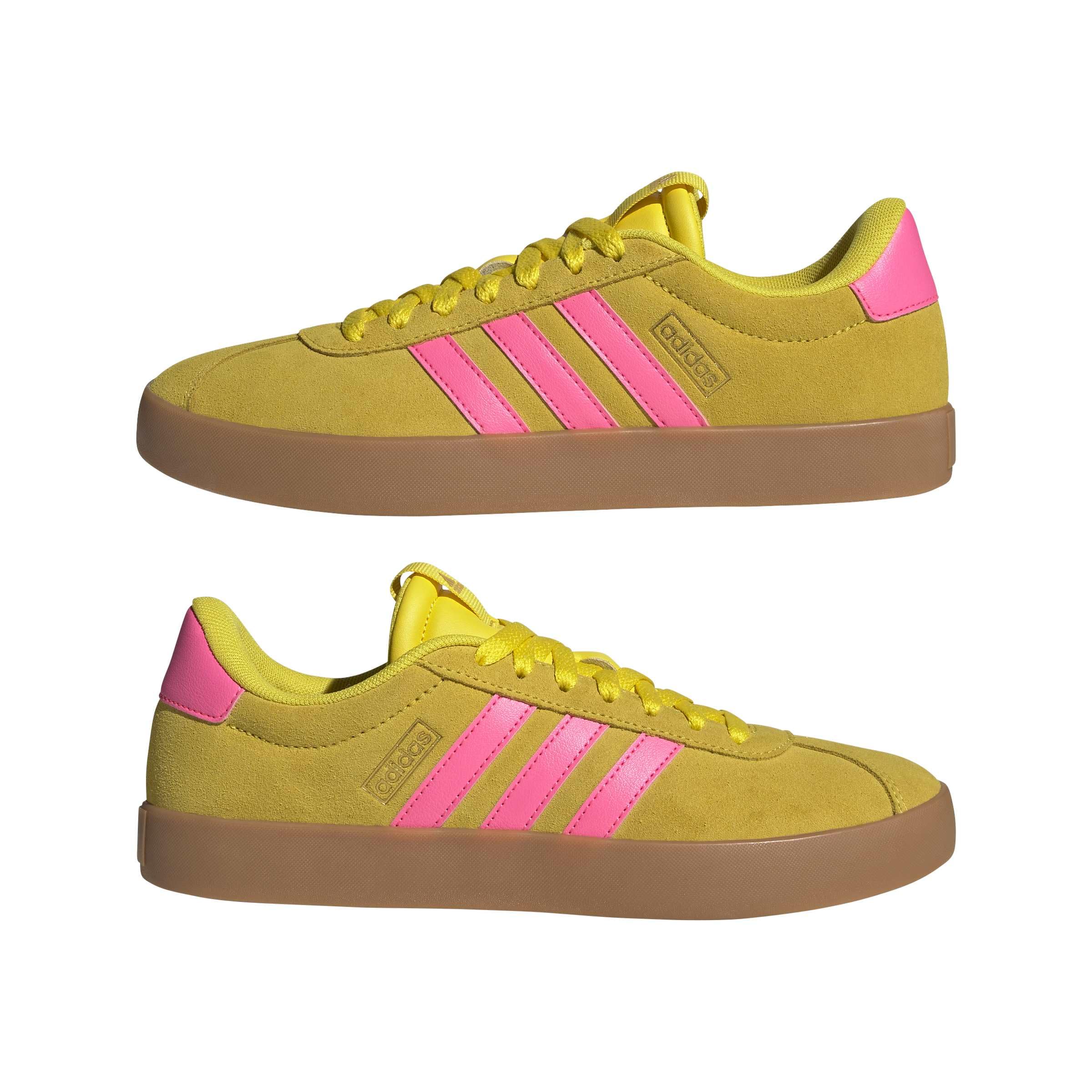 Adidas VL Court 3.0 Femme Yellow Lucid Pink Gold Met F