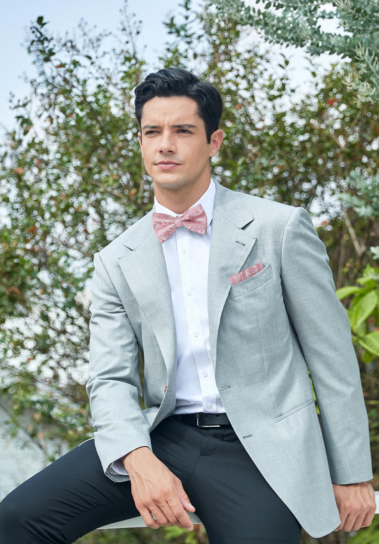 Nœud Papillon E Vieux Rose-2 G