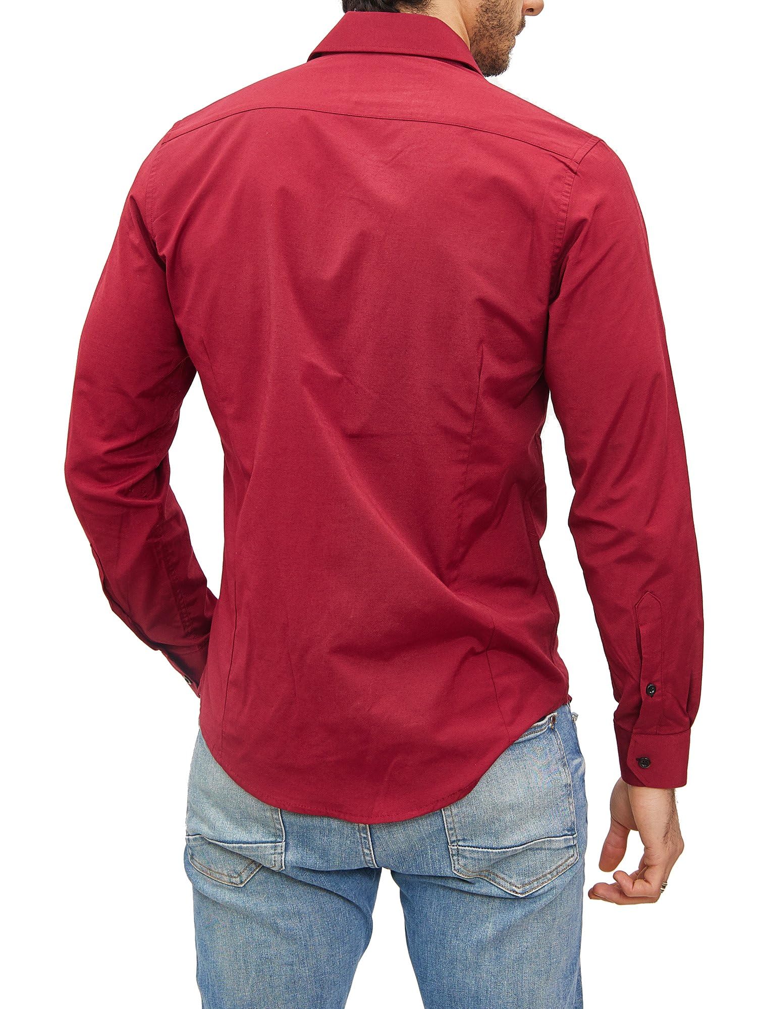 Chemise Homme Élégante & Polyvalente Bordeaux A