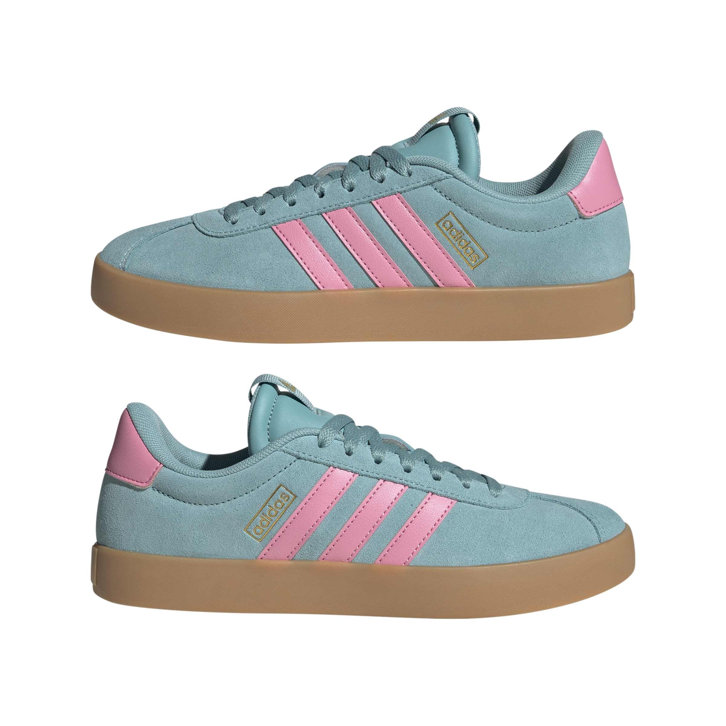 Adidas VL Court 3.0 Femme Mint Ton Bliss Pink Gold Met F