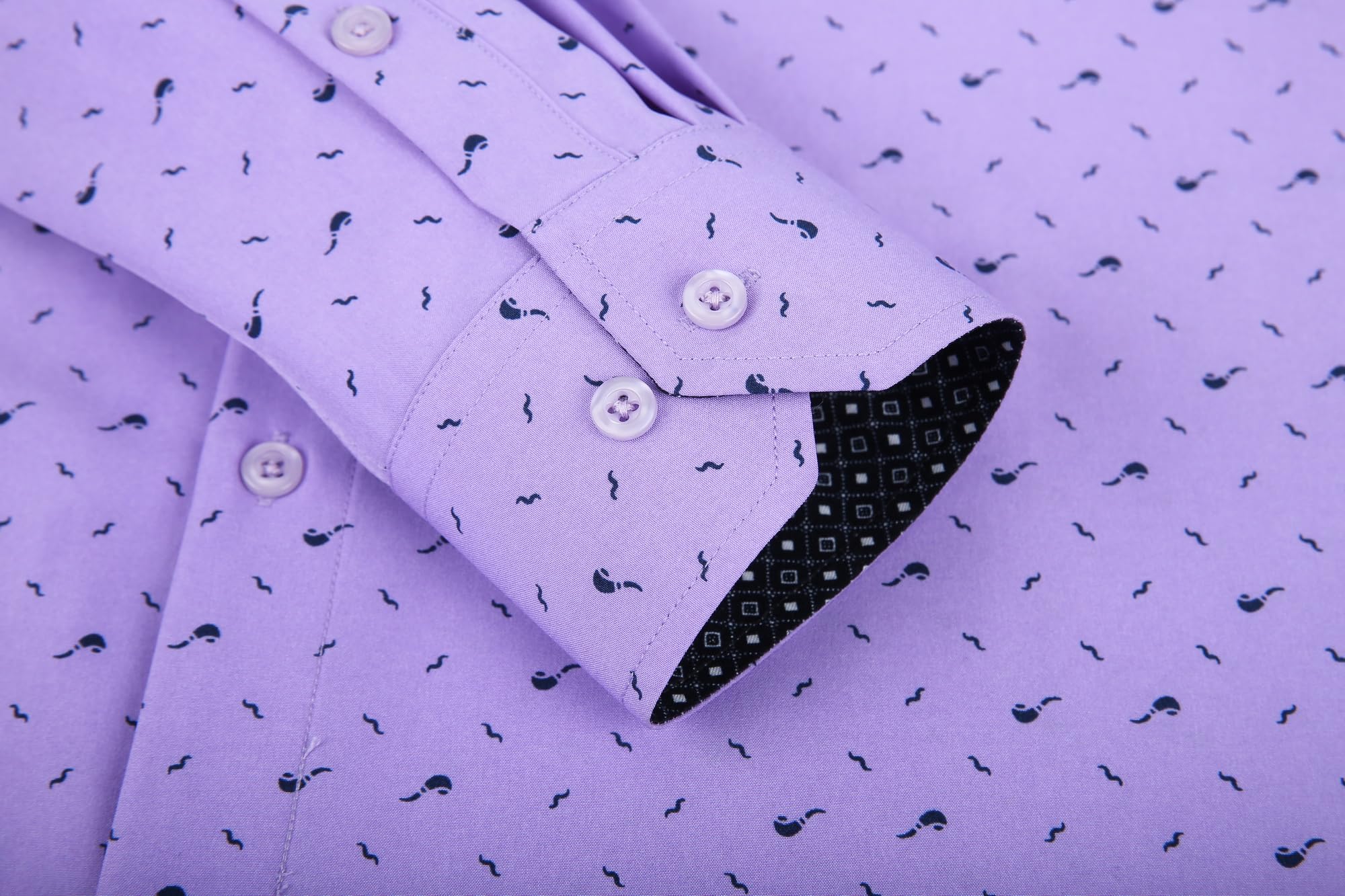 Chemise Homme  Élégante & Moderne Purple-6370 E