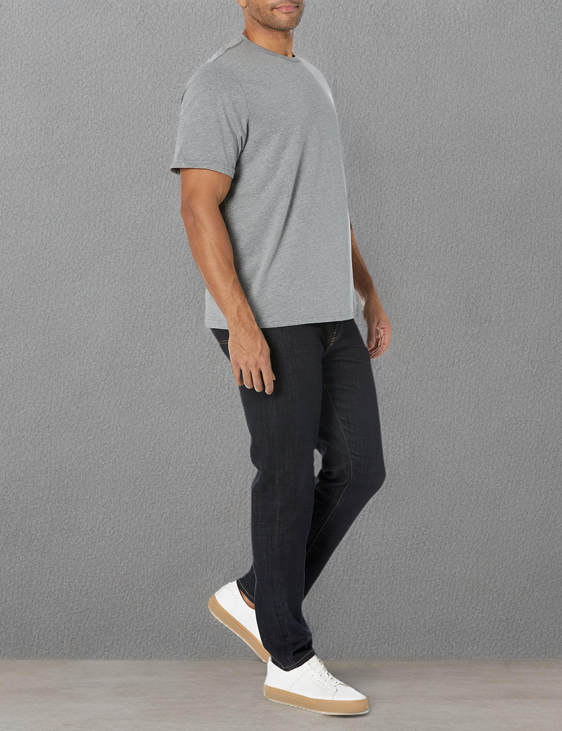 T-shirt Homme Confortable Gris Chiné Rose Pale I